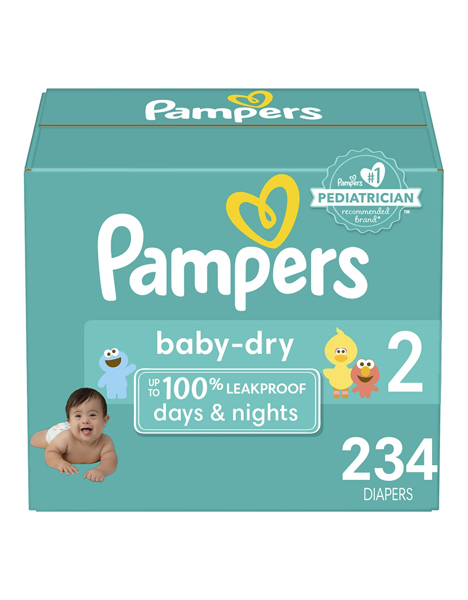 Diapers Size 2, 234 Count - Pampers Baby Dry Baby Diapers (Prints & PackagingMay Vary)