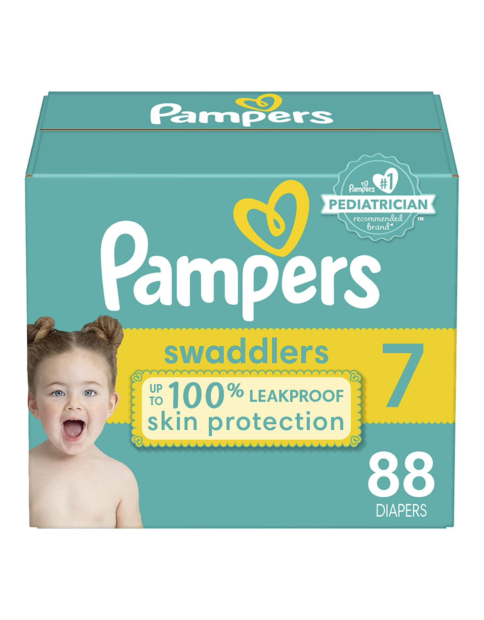 Diapers Size 7, 88 Count - Pampers Swaddlers Baby Diapers, One Month Supply (Packaging May Vary)