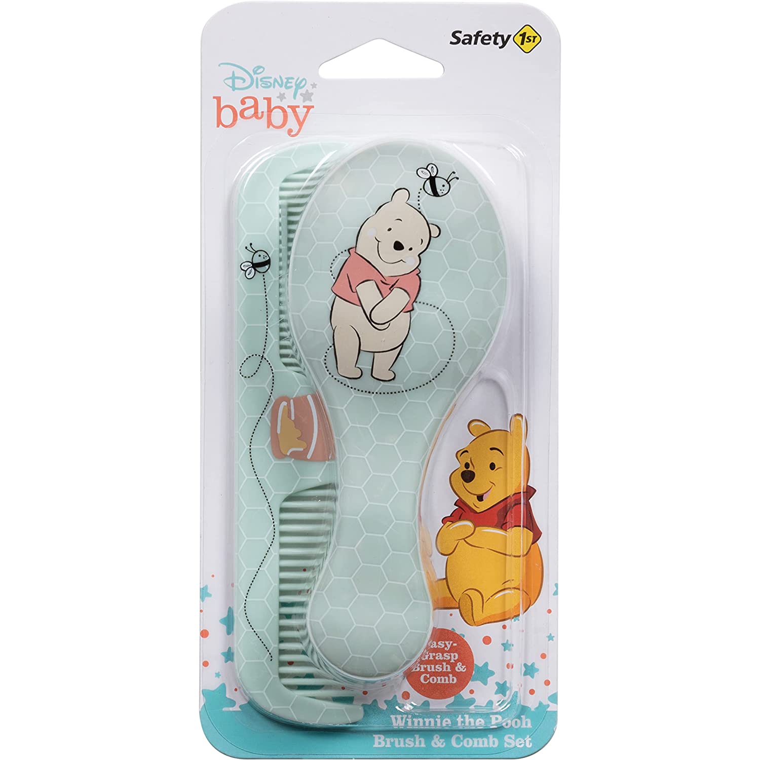 Disney Baby - Winnie The Pooh Brush & Comb Set - With Easy Grip Handles