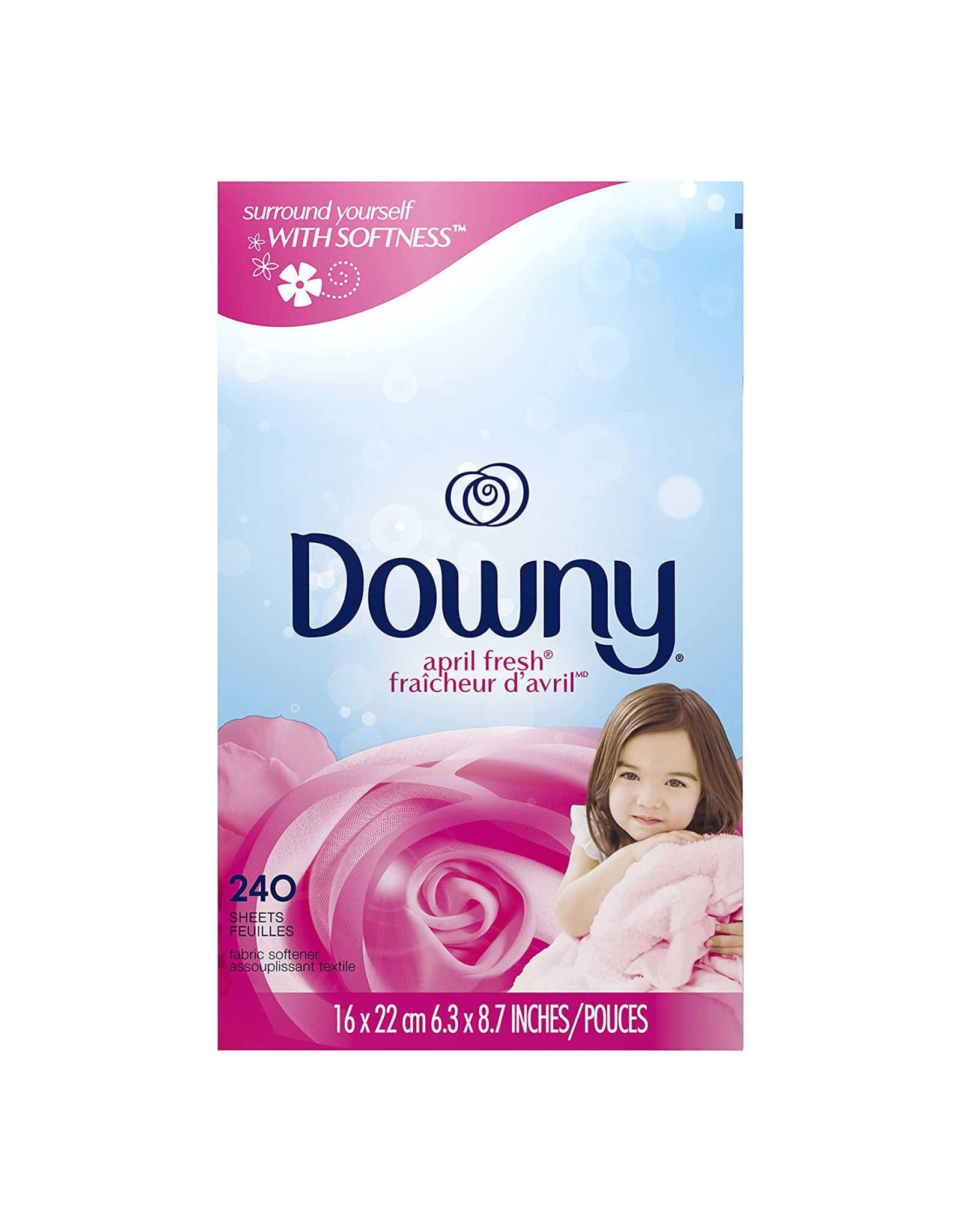 Downy Dryer Sheets Laundry Fabric Softener, April Fresh Scent, 240 Ct