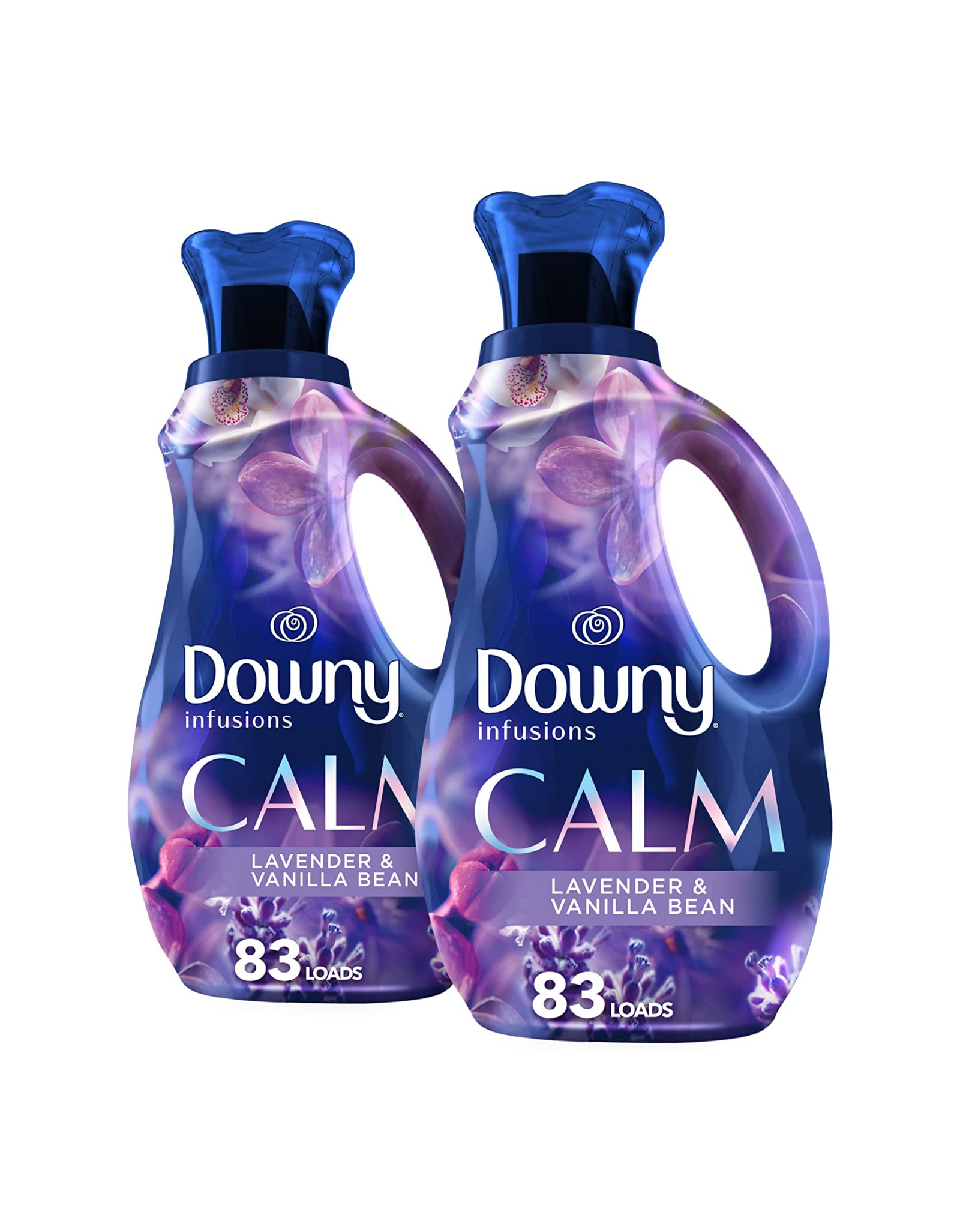 Downy Infusions Laundry Fabric Softener Liquid, Calm Scent, Lavender & Vanilla Bean, 166 Total Loads (Pack of 2)
