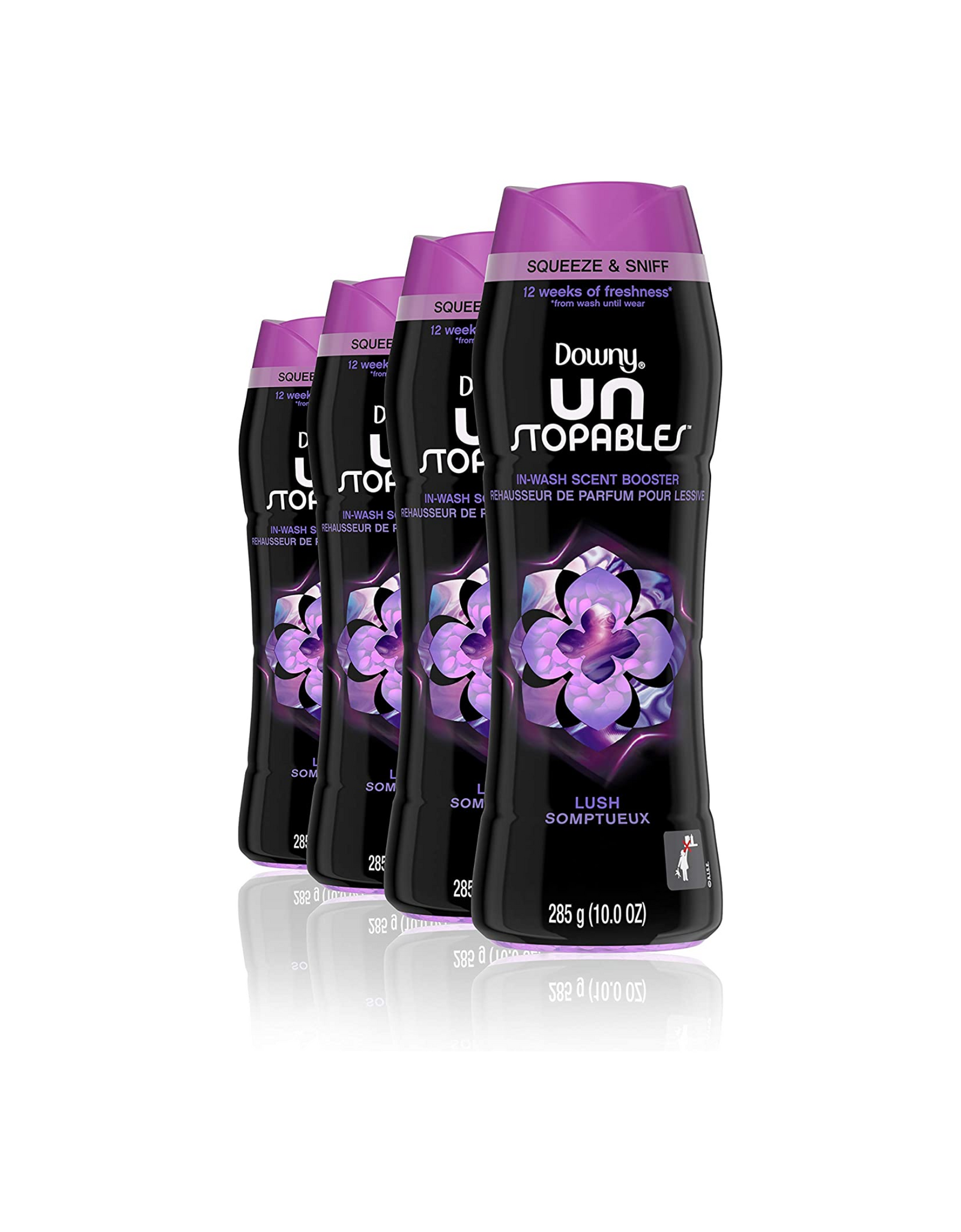 Downy Unstopables in-wash Scent Booster Beads, Lush, 10 oz 4 Pack
