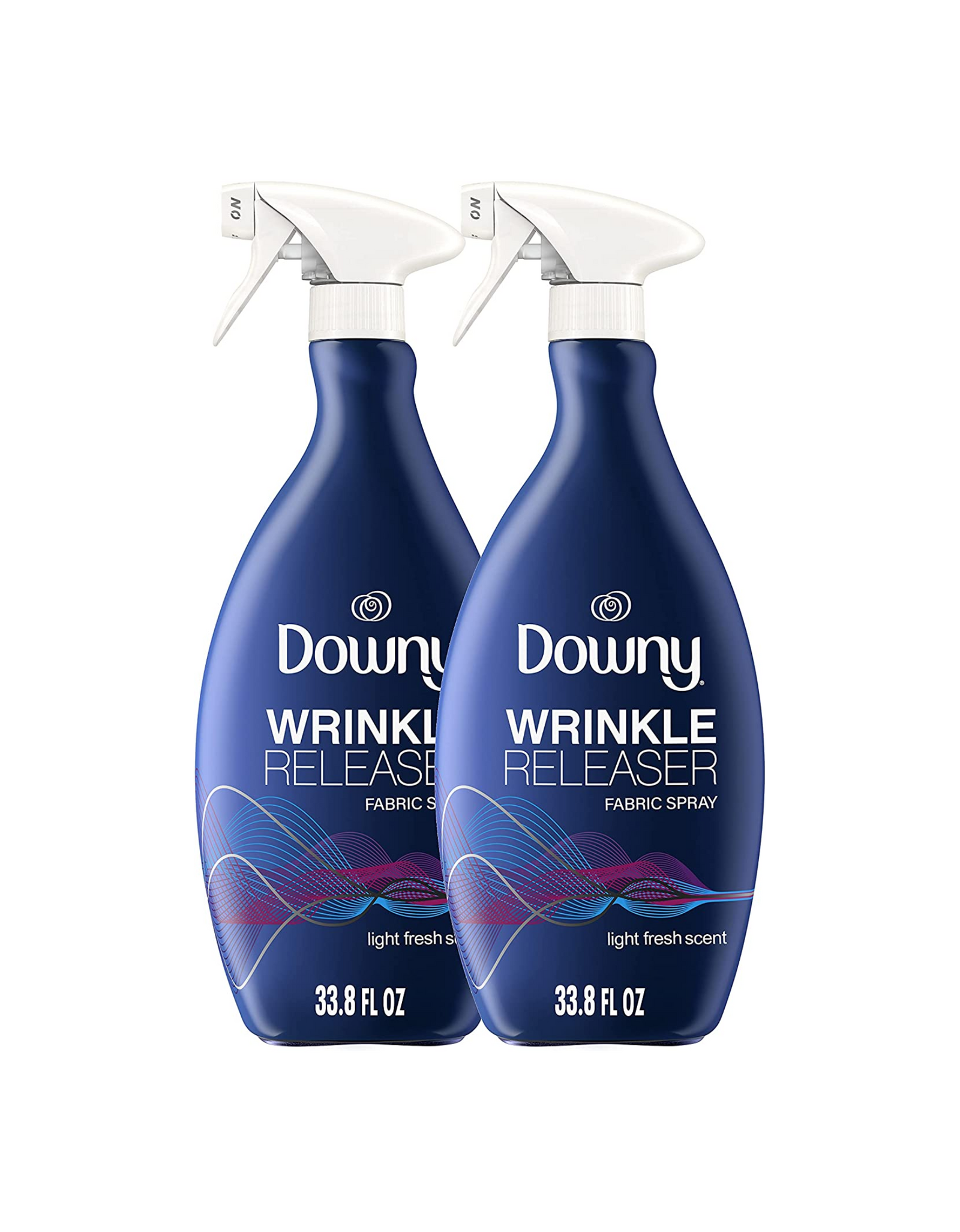 Downy Wrinkle Releaser Fabric Spray, Light Fresh Scent, 33.8 oz each (Pack of 2)