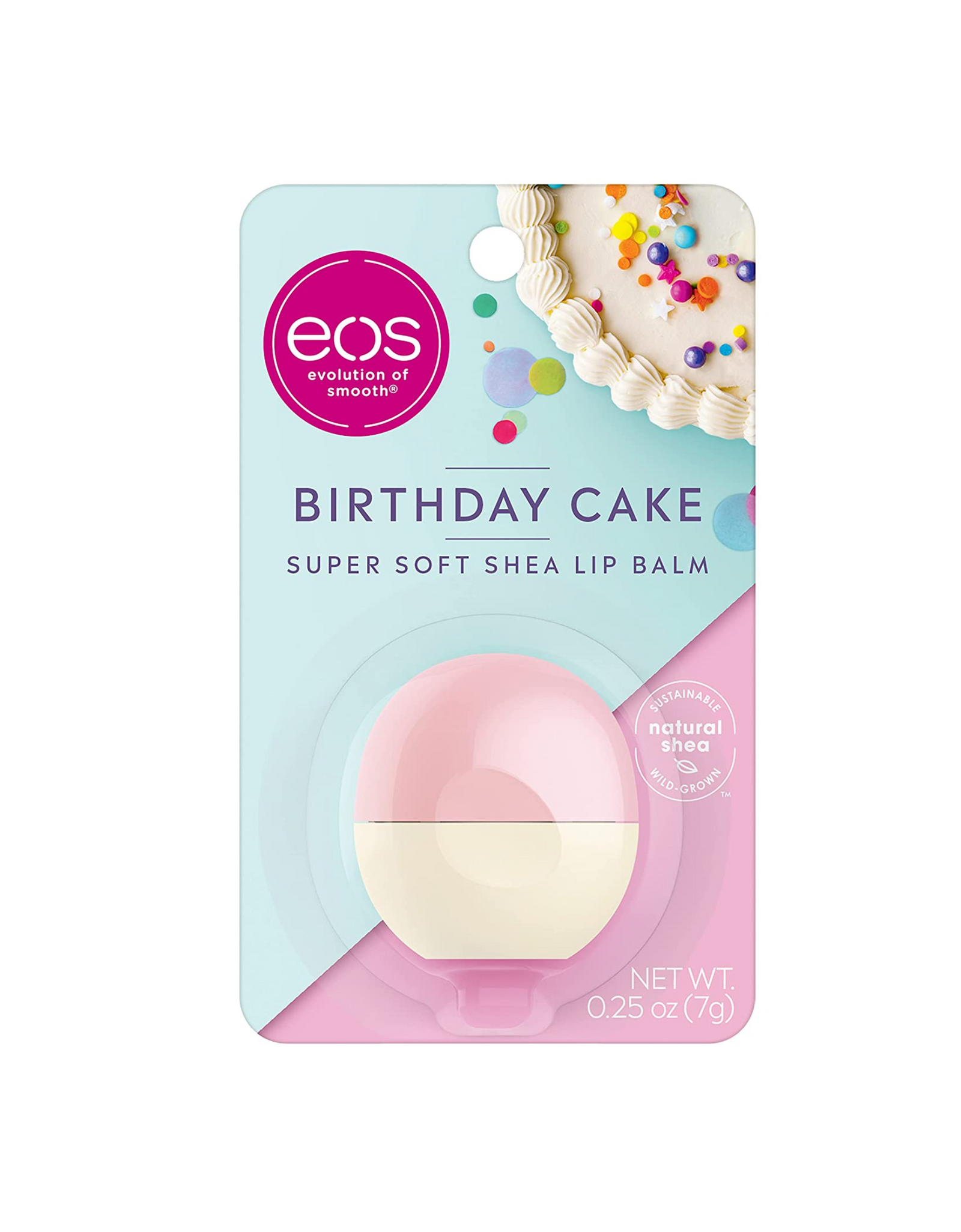 EOS Super Soft Shea Lip Balm, Birthday Cake, 0.25 oz