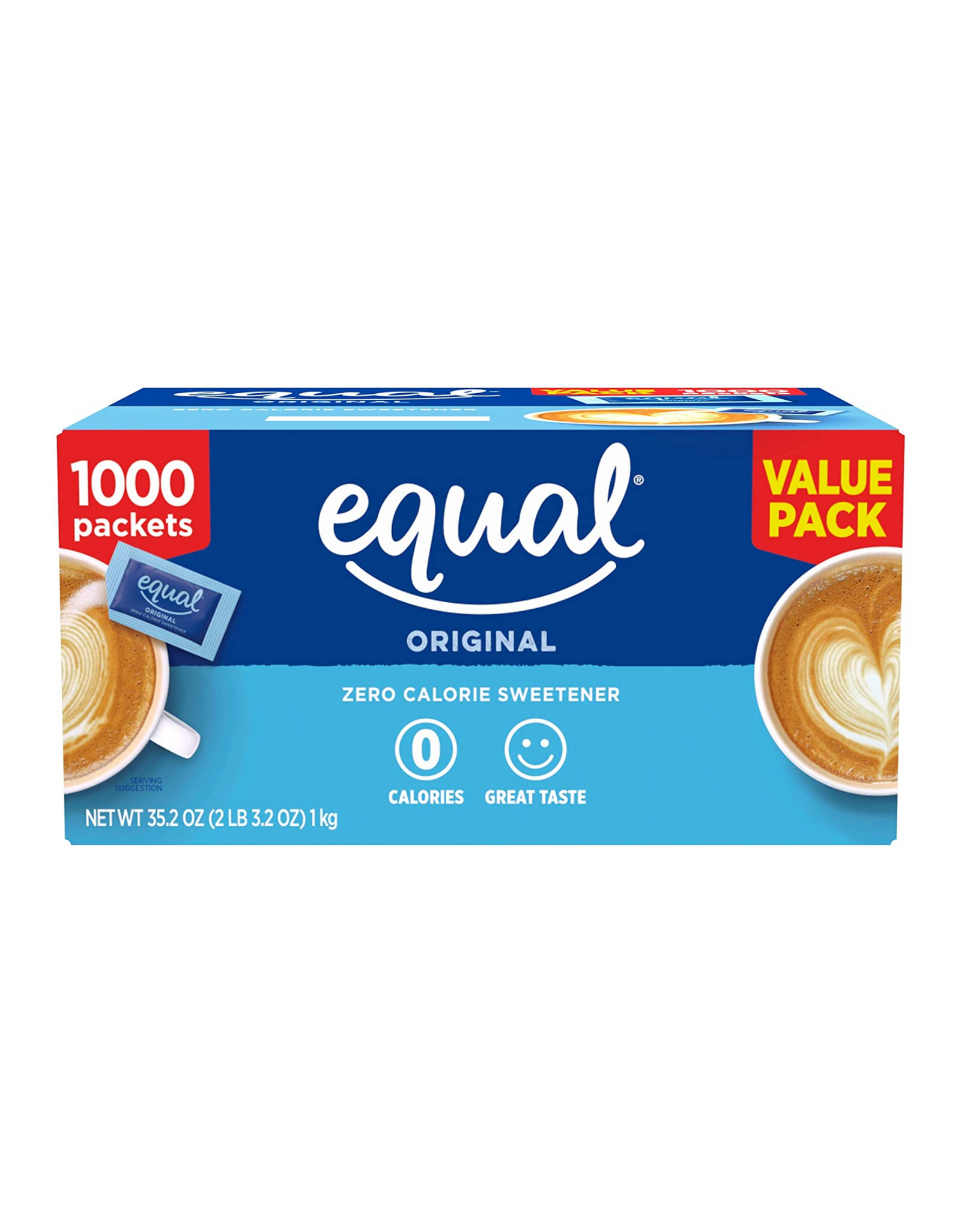 EQUAL Original Zero Calorie Sweetener, Great Taste Value Pack, 1000 Ct