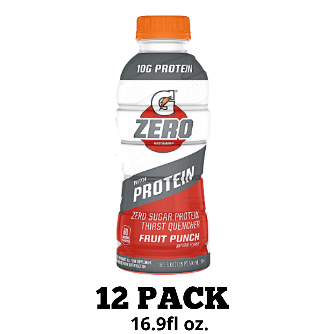 Gatorade Zero With Protein, Zero Sugar, Electrolytes, Fruit Punch, 16 ...