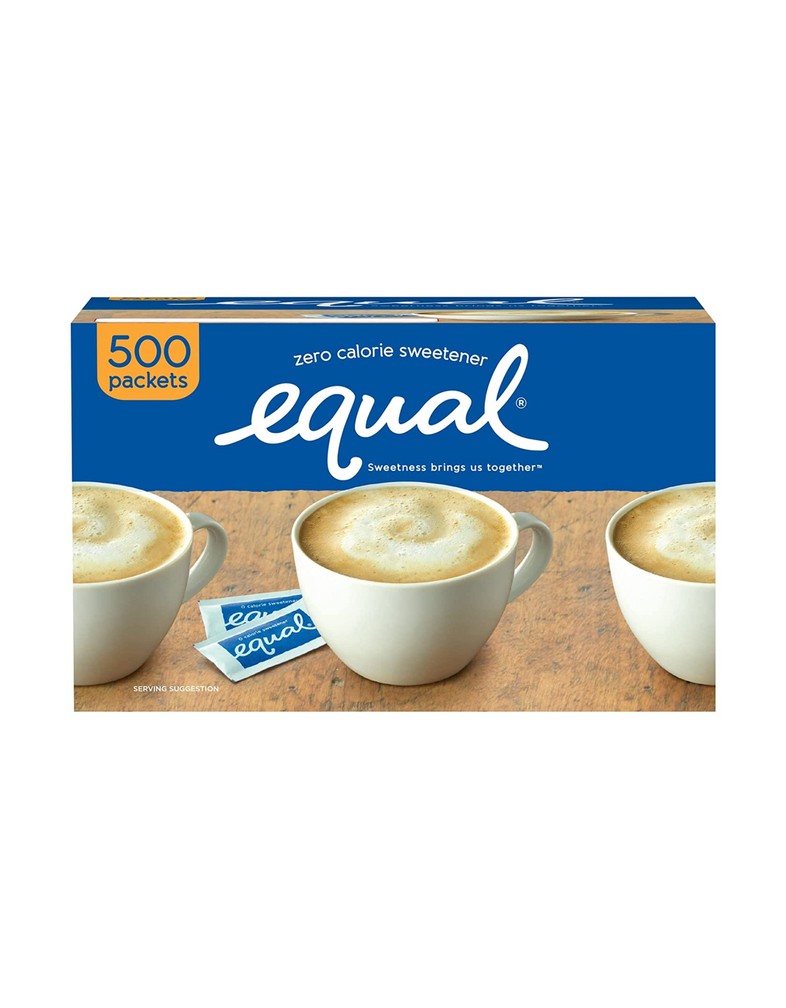 Equal Sugar Substitute Equal, Zero Calorie Sweetener Packets, 500 Ct
