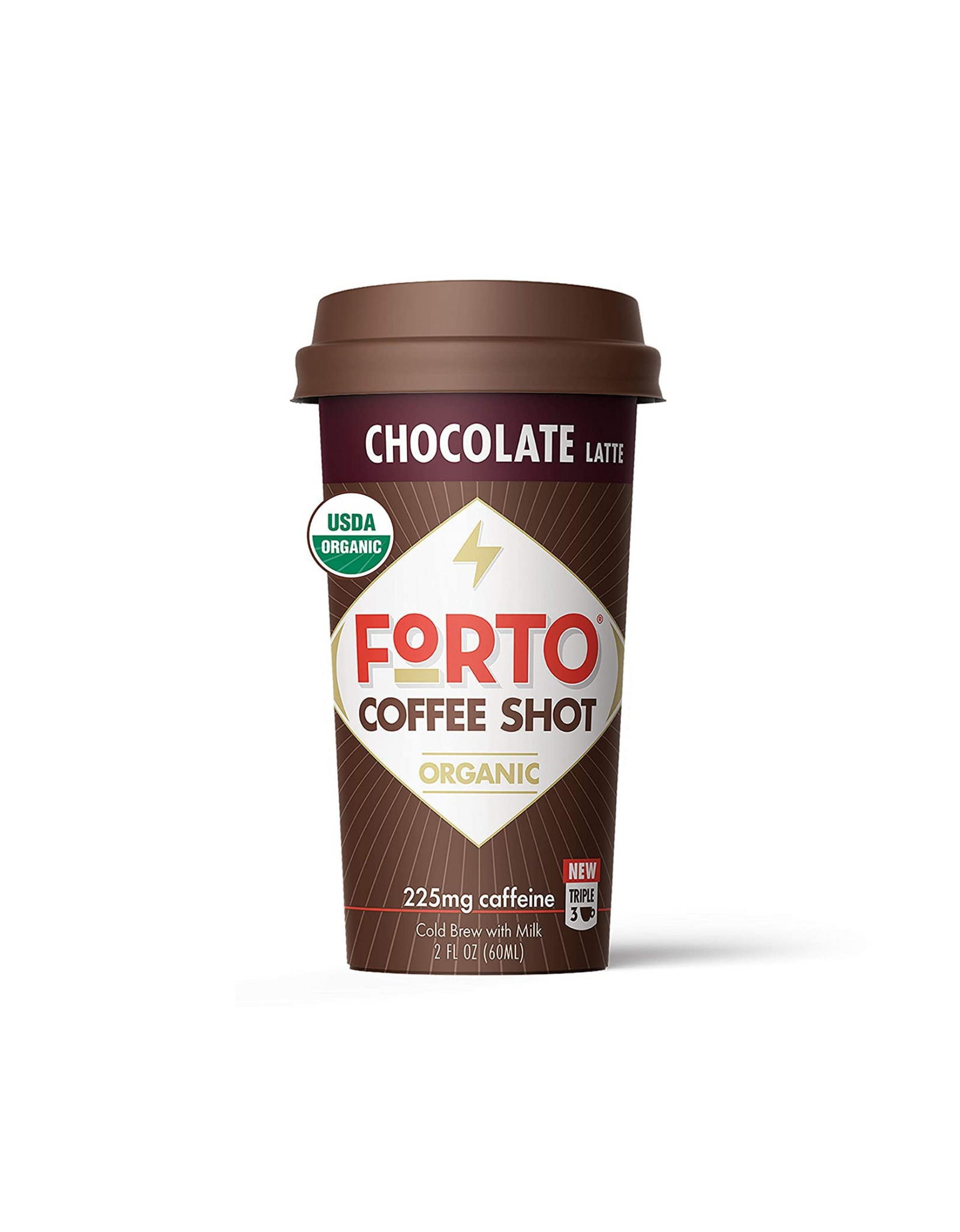 FORTO Coffee Shots - Chocolate Latte, Organic, 2 fl oz (Pack of 12)