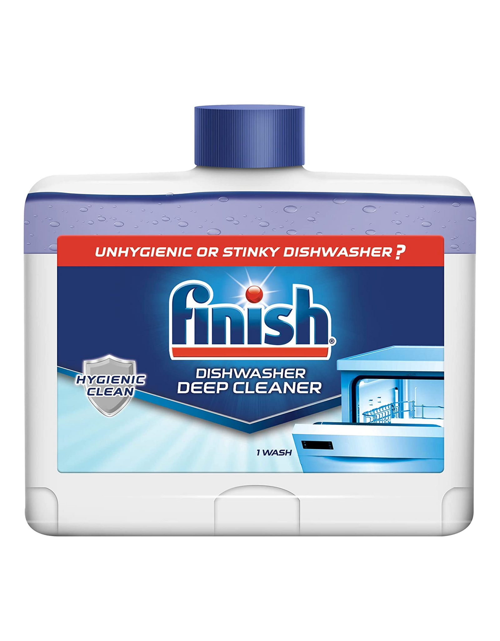Finish Dual Action Dishwasher Deep Cleaner, Hygienic Clean, Fresh, 8.45oz