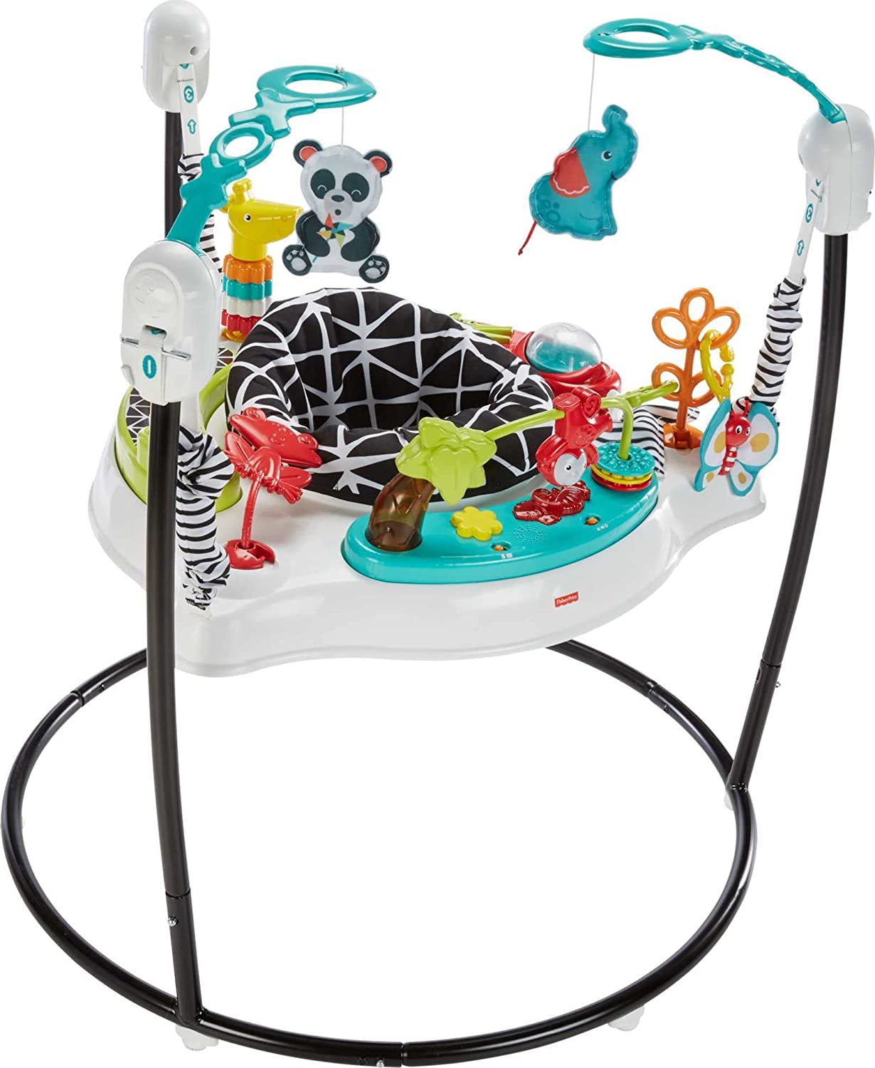 Fisher-Price Animal Wonders Jumperoo, White - with 360 Degrees Of Play For Baby To Discover