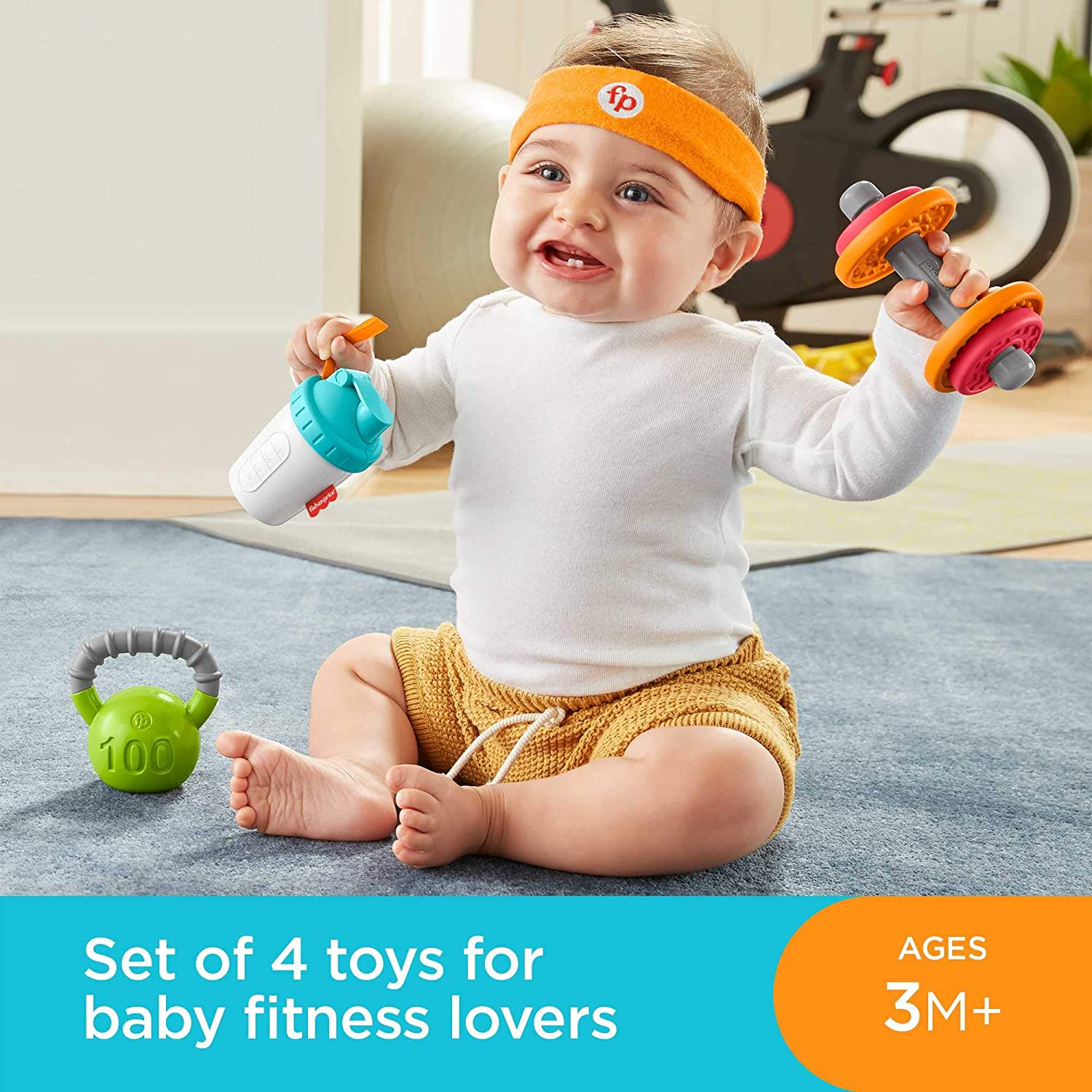 Fisher-Price Baby Biceps Gift Set - For baby fitness lovers ages 3 months and older