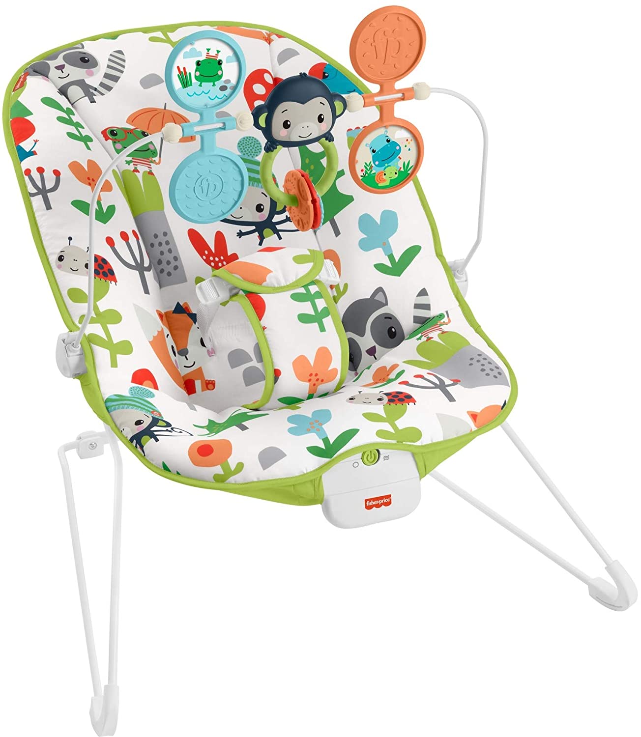 Fisher-Price Baby's Bouncer, Green - for Soothing And Play For Newborns And Infants