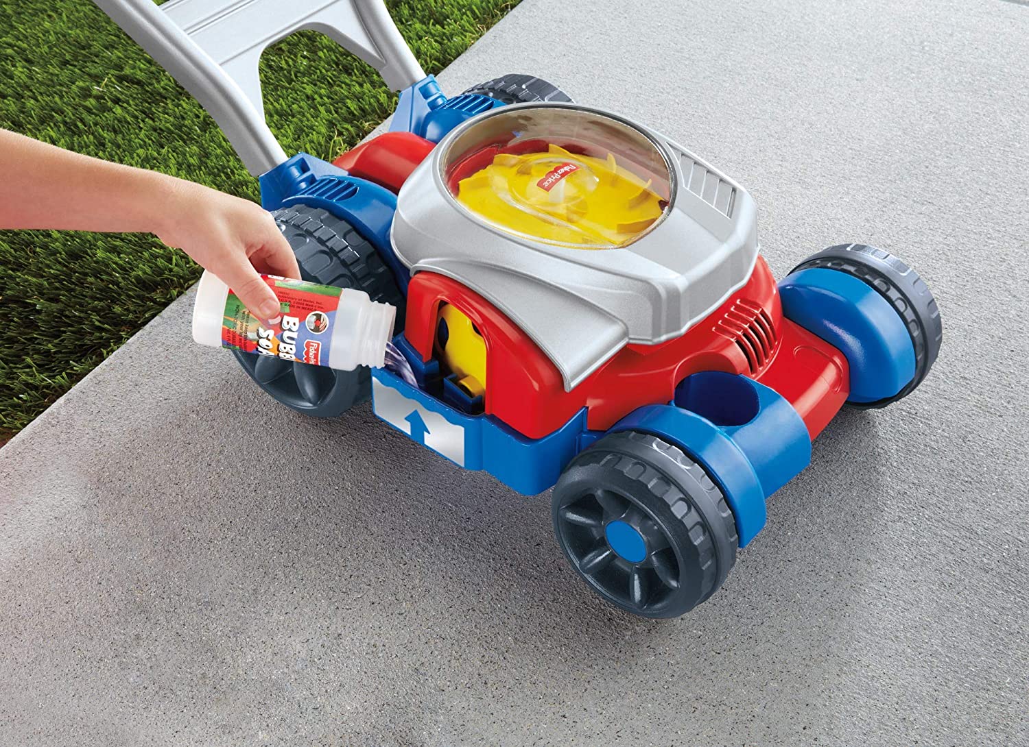 Fisher-Price Bubble Mower - outdoor push-along toy lawn mower for 2 Years and Up