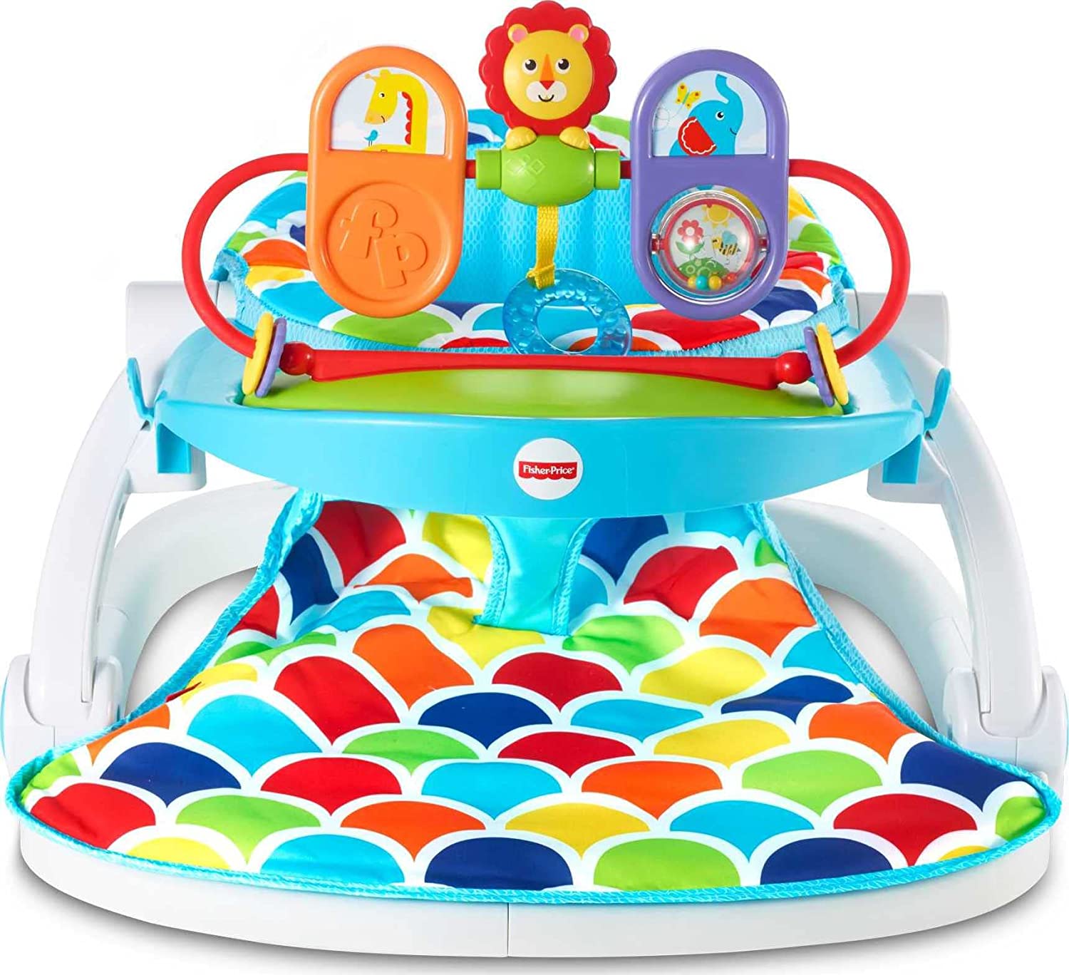 Fisher-Price Deluxe Sit-Me-Up Floor Seat, Happy Hills - with Toy-Tray