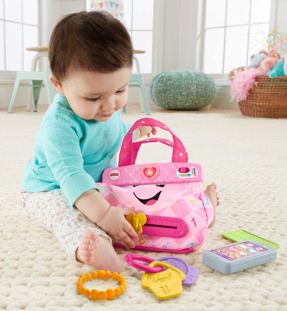 Fisher-Price Laugh & Learn My Smart Purse, Pink - Learning Toy