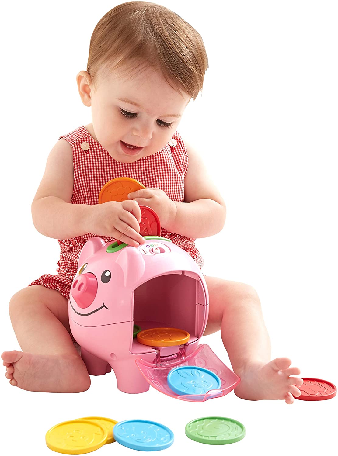 Fisher Price Laugh and Learn Smart Stages Piggy Bank baby toy, song,  animal, toy