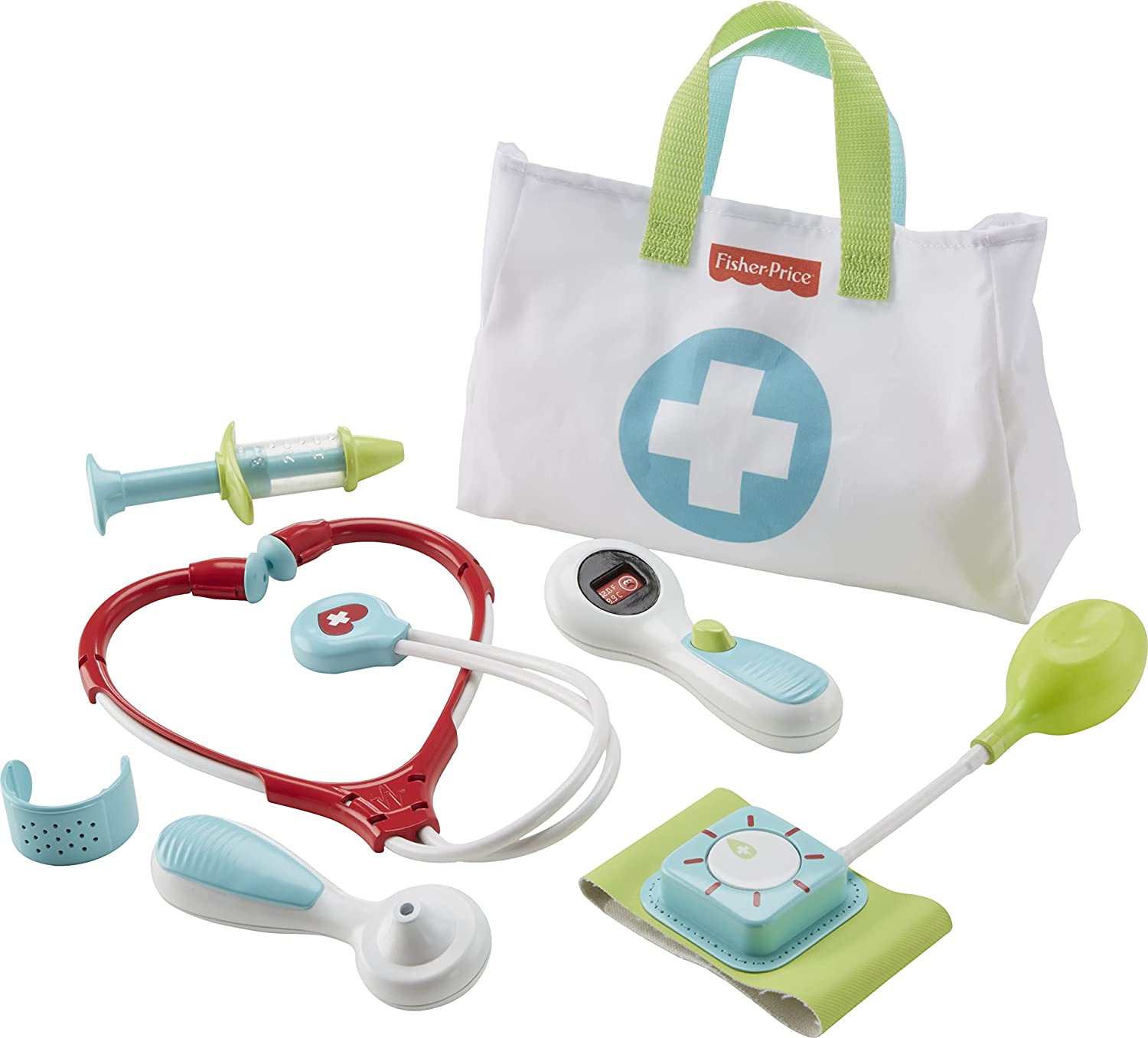 Fisher-Price Medical Kit, 7-Piece Pretend Play Set , White - for Preschoolers Ages 3-6 Years