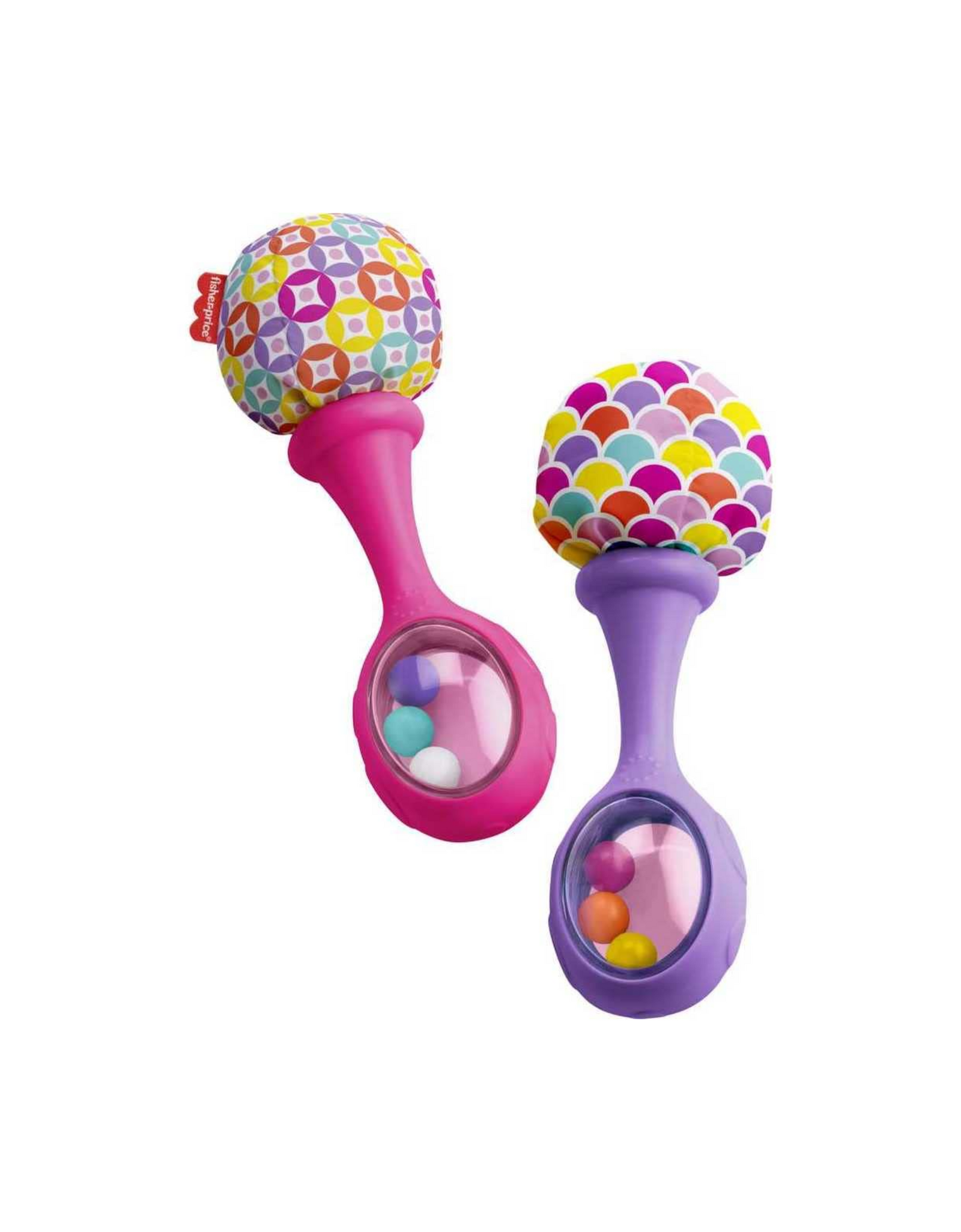 Fisher-Price Rattle 'N Rock Maracas, Purple and Pink, 2 Ct