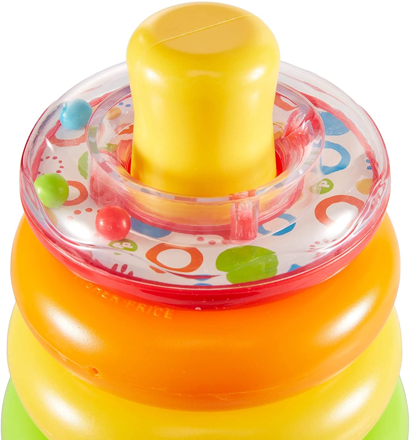 Fisher-Price Rock-a-Stack Classic stacking toy with 5 colorful rings to grasp, shake, and stack (Plastic Materials)