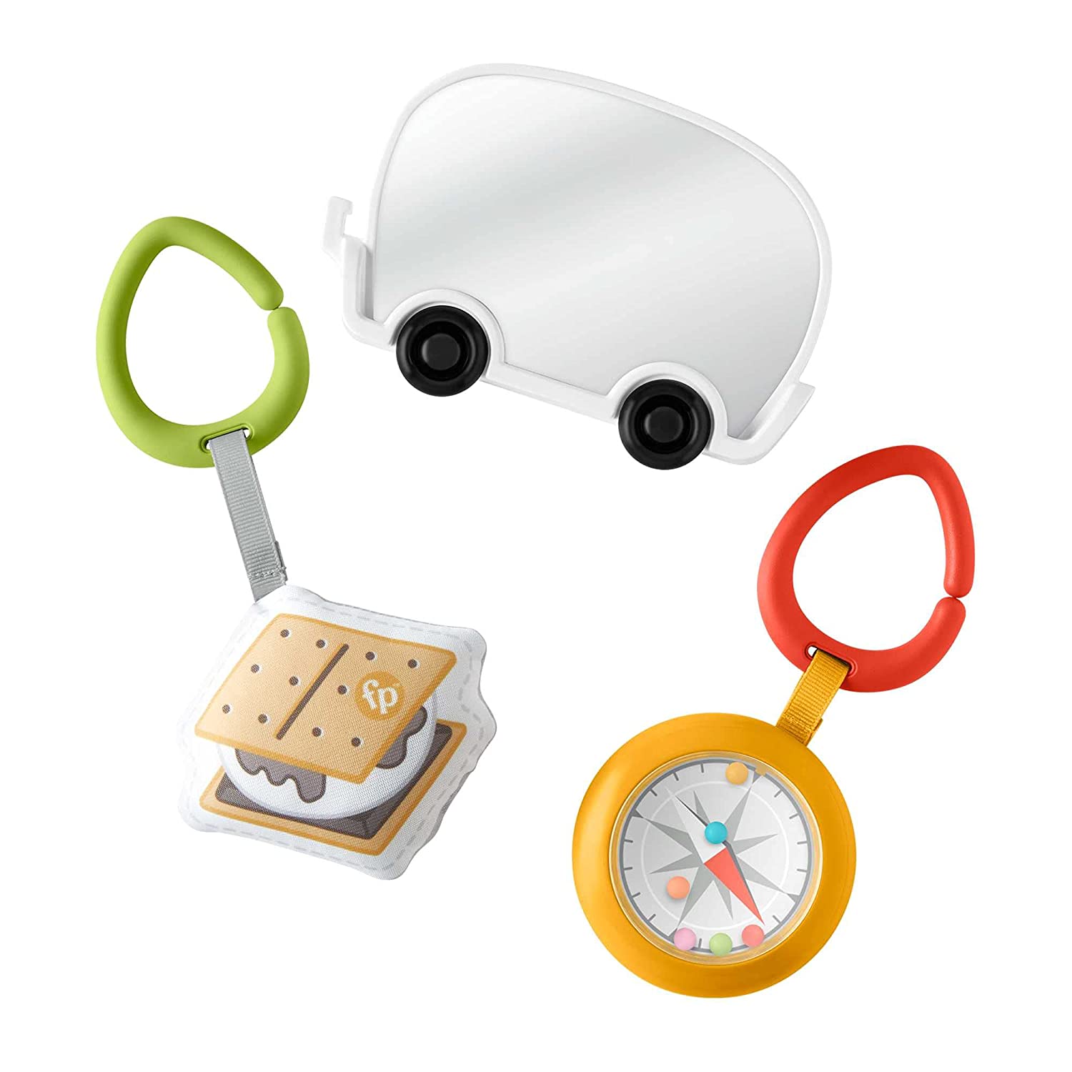 Fisher-Price S'More Fun Camping Gift Set - Compass toy with fun, rattling beads