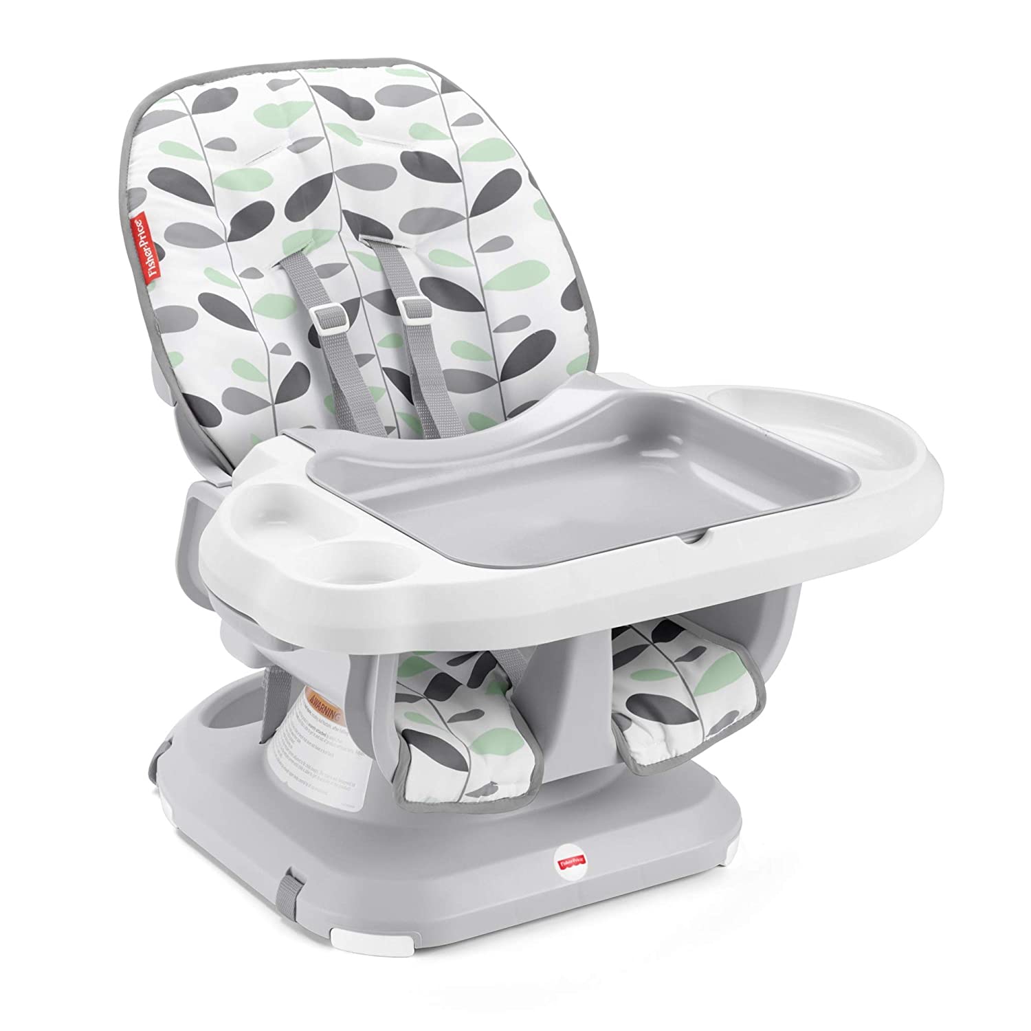 Fisher-Price SpaceSaver High Chair, Climbing Leaves (Eco Friendly Packaging) - with 2 height adjustments & 3 recline positions