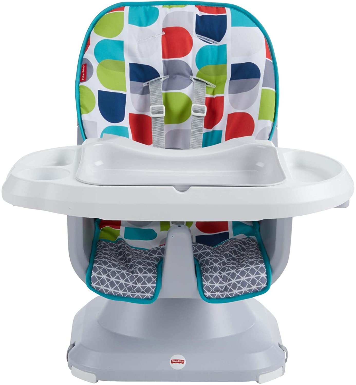 Fisher-Price SpaceSaver High Chair, Color Climbers (Eco Friendly Packaging) - with 2 height adjustments & 3 recline positions