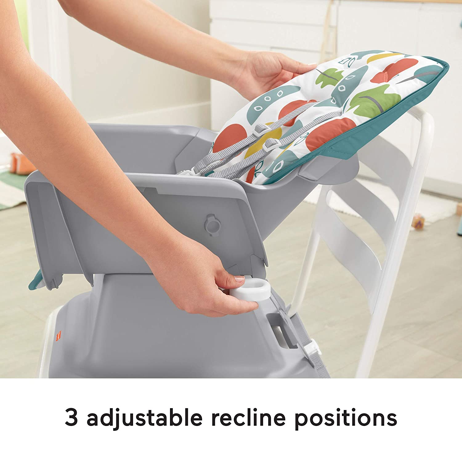 Fisher-Price SpaceSaver Simple Clean High Chair, Pearfection - Portable for Baby-to-Toddler Dining Chair