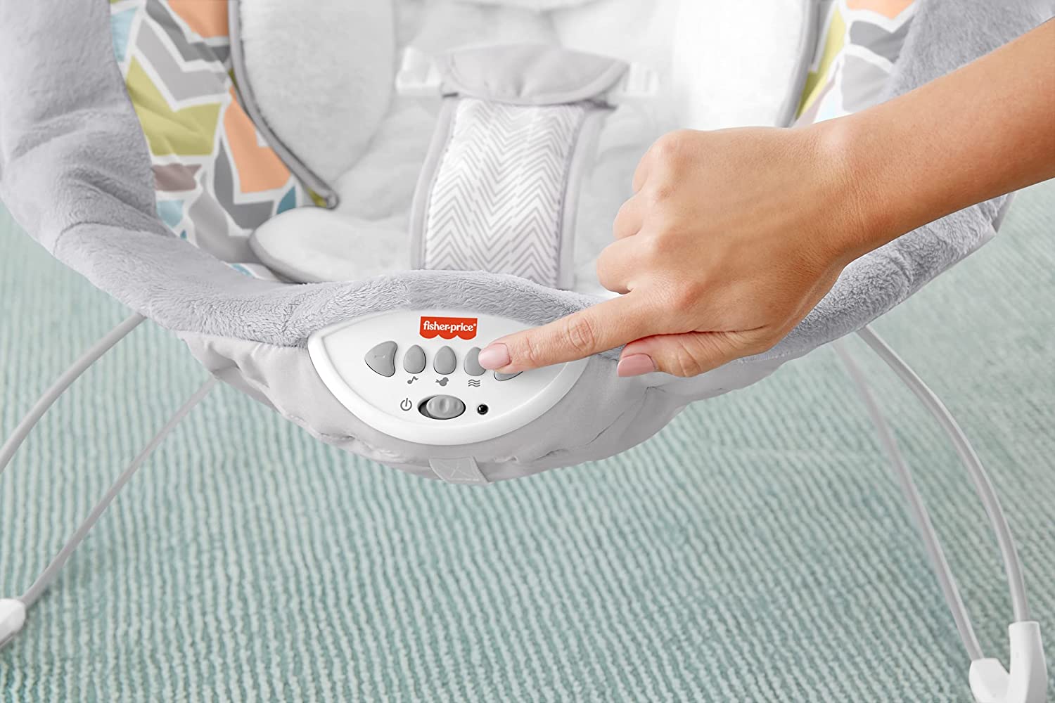 Fisher-Price Sweet Snugapuppy Deluxe Bouncer - with Overhead Mobile, Music, and Calming Vibrations