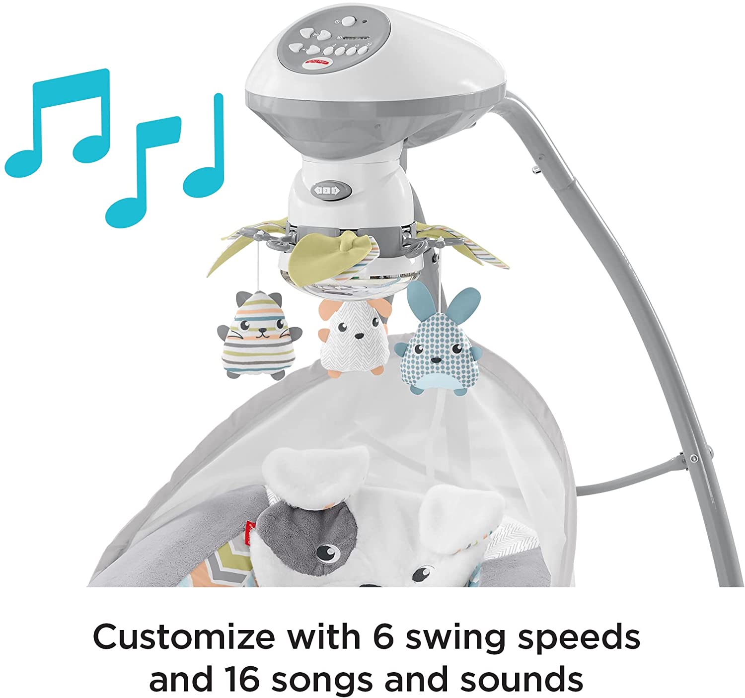 Fisher-Price Sweet Snugapuppy Swing - with Music, Sounds and Motorized Mobile