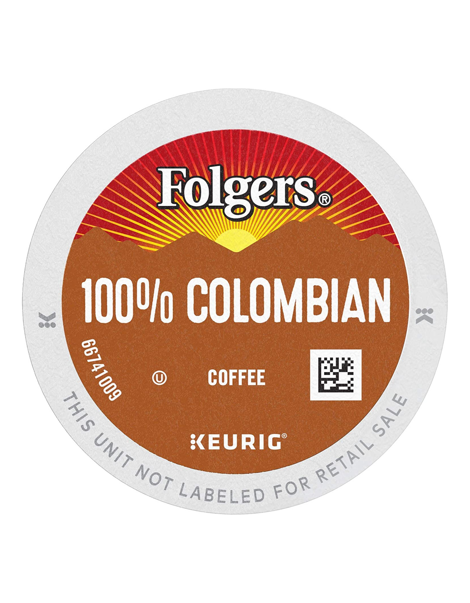 Folgers 100% Colombian Medium Roast Coffee, 96 Keurig K-Cup Pods