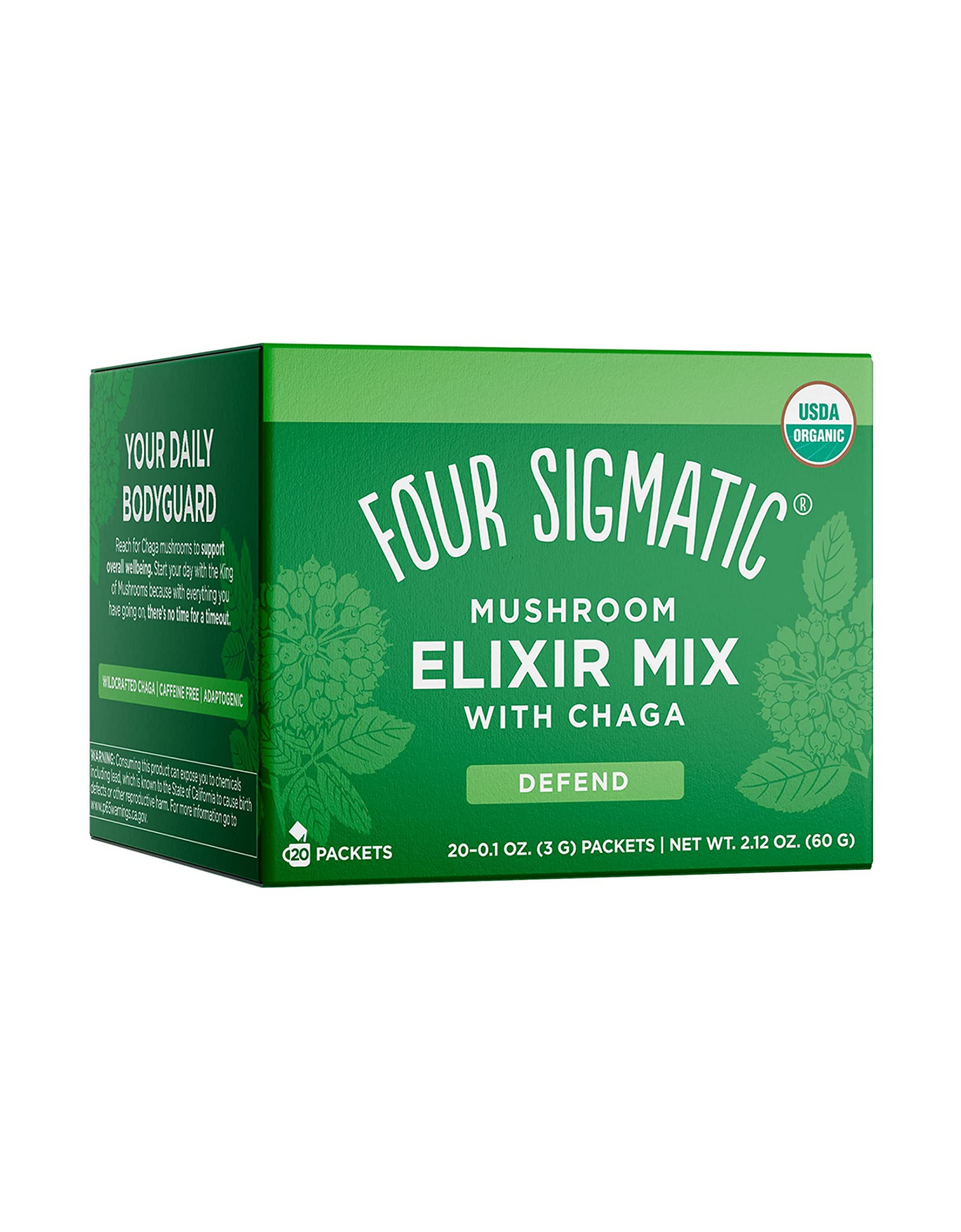 Four Sigmatic Chaga Mushroom Elixir Mix, 0.1 oz (Pack of 20)