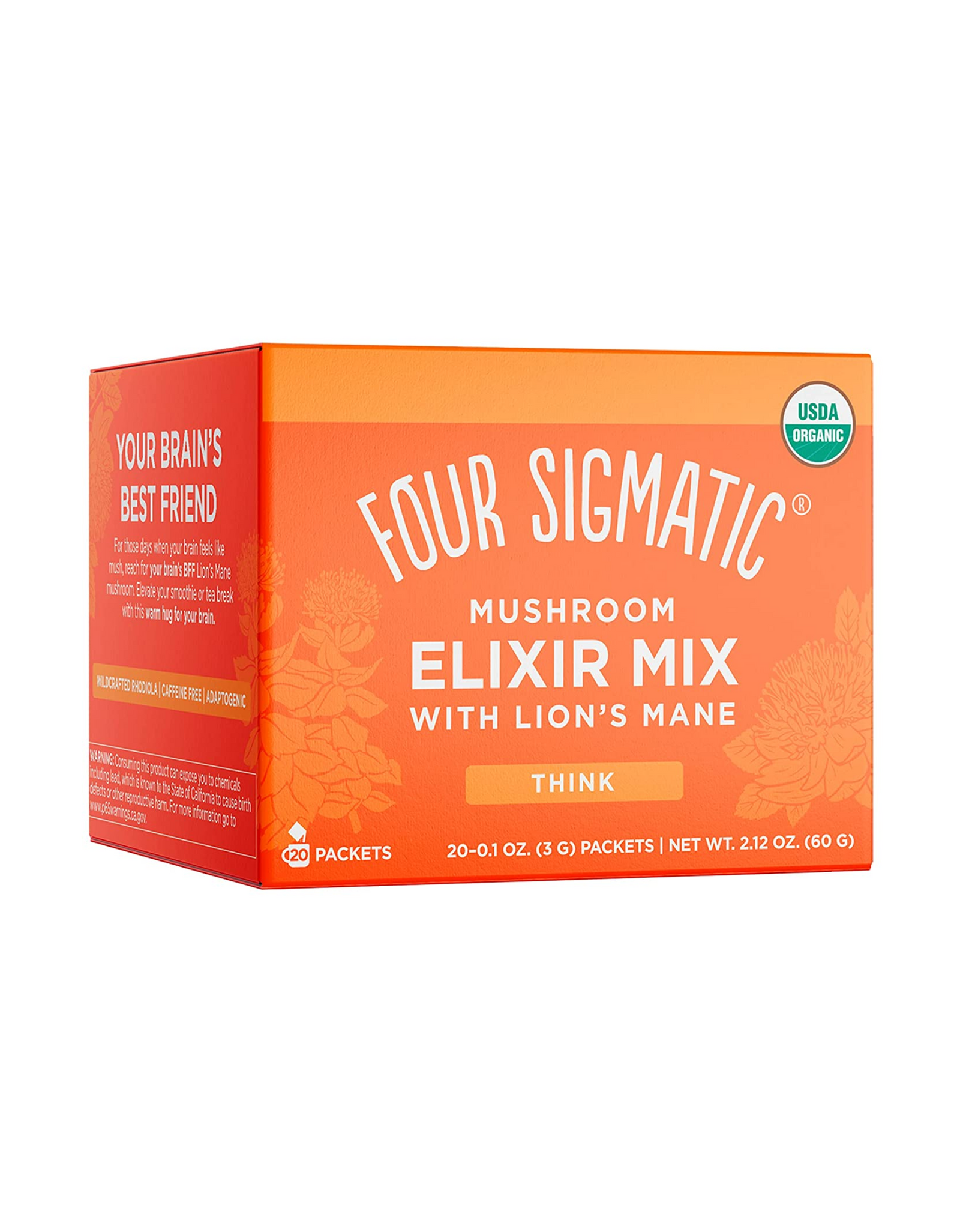 Four Sigmatic Lion's Mane Mushroom Elixir Mix, 0.1 oz (Pack of 20)