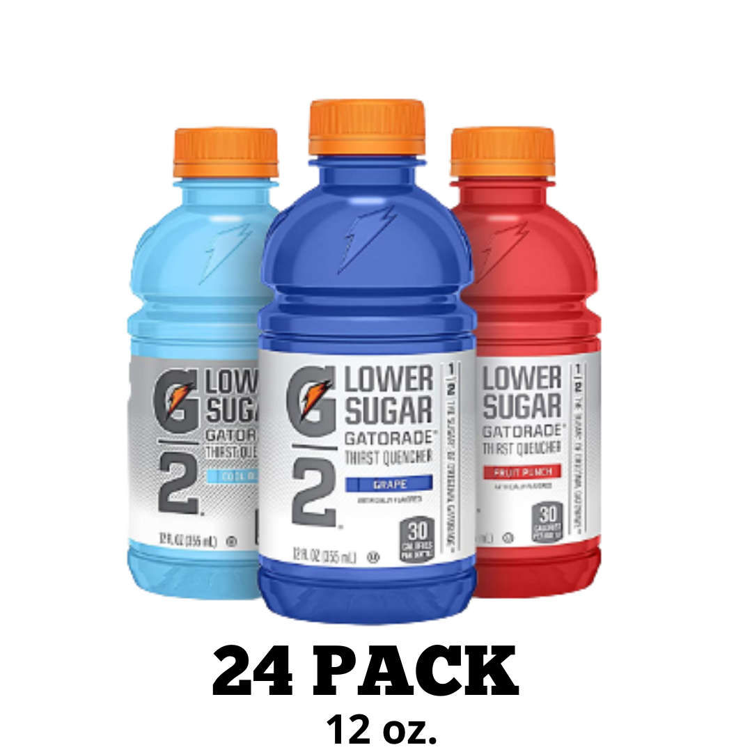 Gatorade G2 Thirst Quencher, 3-Flavor Variety Pack, 12 Ounce - Pack of 24