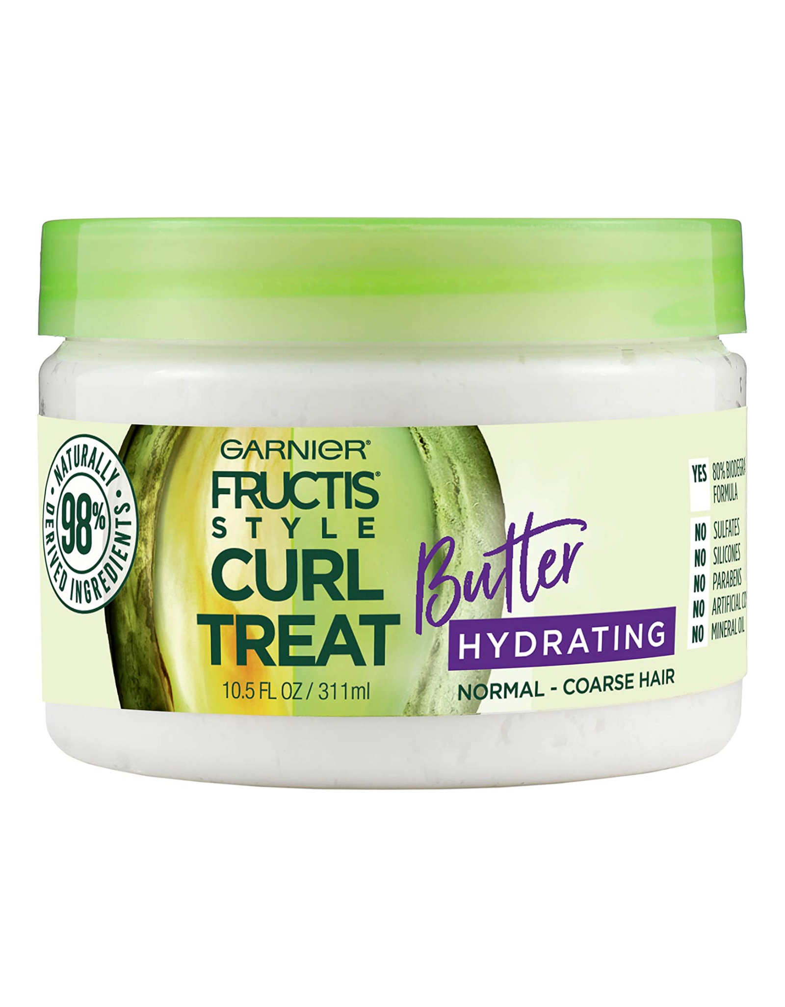 Garnier Fructis Style Curl Treat Hydrating Butter, Normal to Coarse Curly Hair, 10.5 oz
