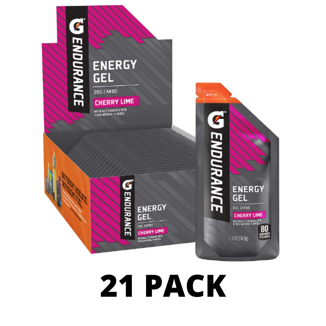 Gatorade Endurance Energy Gel, Cherry Lime, 1.3 Ounce Pouches - 21 Pack