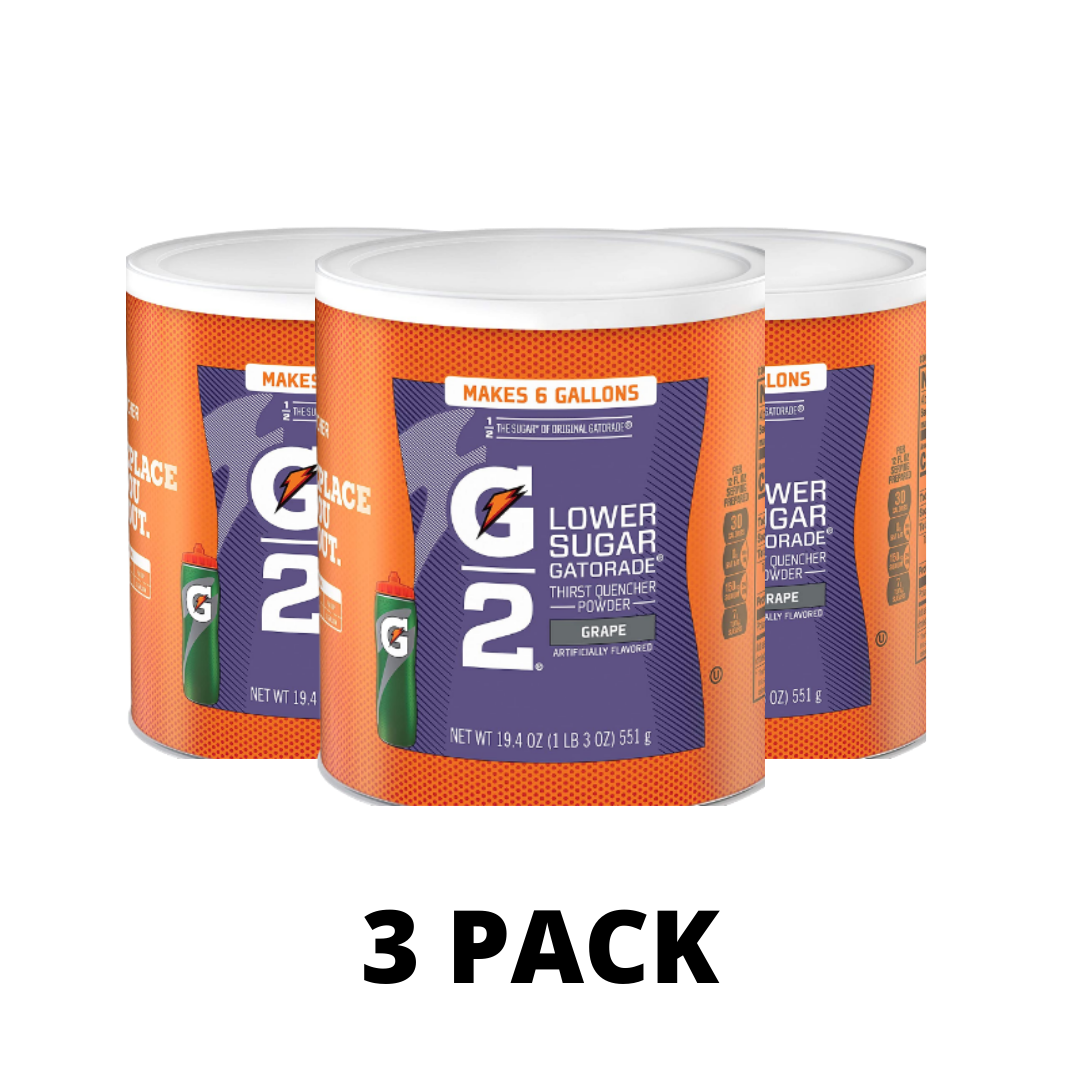 Gatorade Thirst Quencher Powder, G2 Grape, 19.4 Ounce - Pack of 3