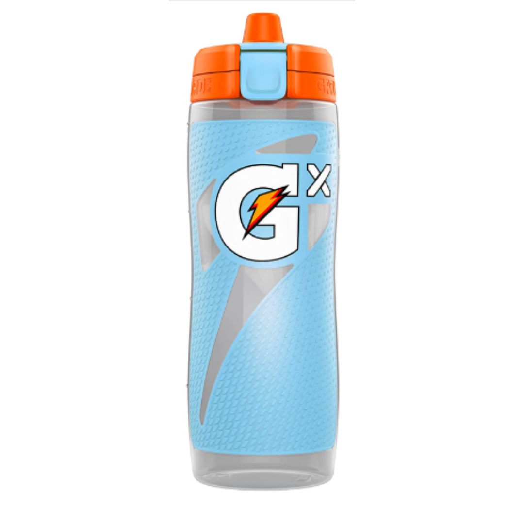Gatorade Gx Hydration System, Non-Slip Gx Squeeze Bottles, Light Blue
