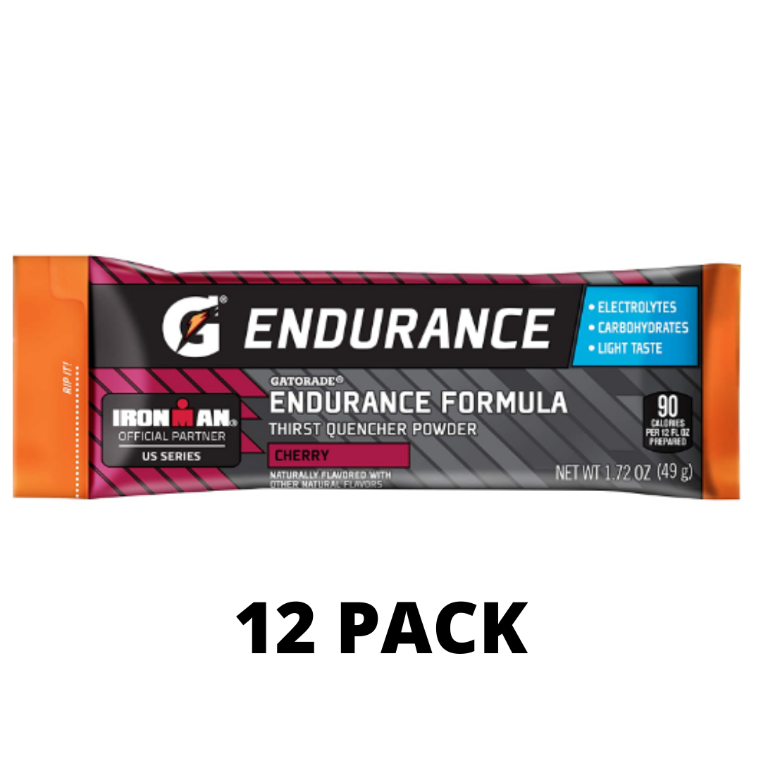 Gatorade Endurance Powder With Electrolytes, Cherry, 1.72 Ounce - Pack of 12