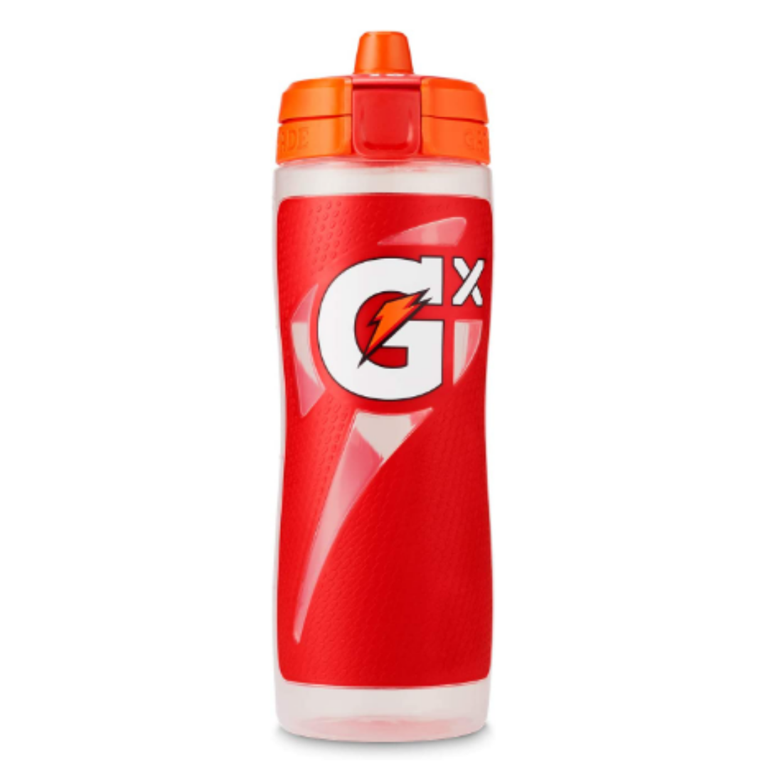 Gatorade Gx Hydration System, Non-Slip Gx Squeeze Bottles, Red