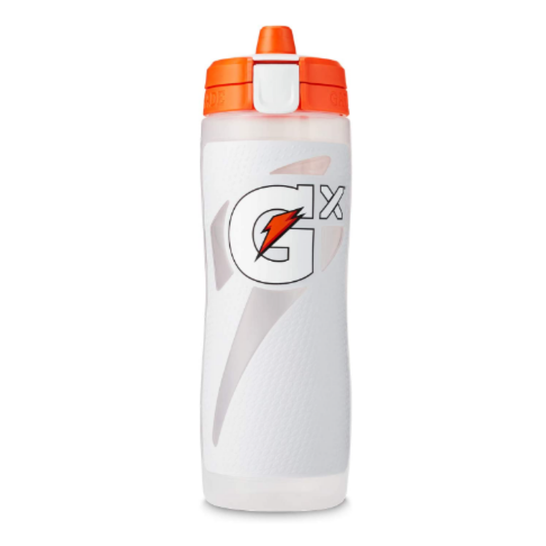 Gatorade Gx Hydration System, Non-Slip Gx Squeeze Bottles, White
