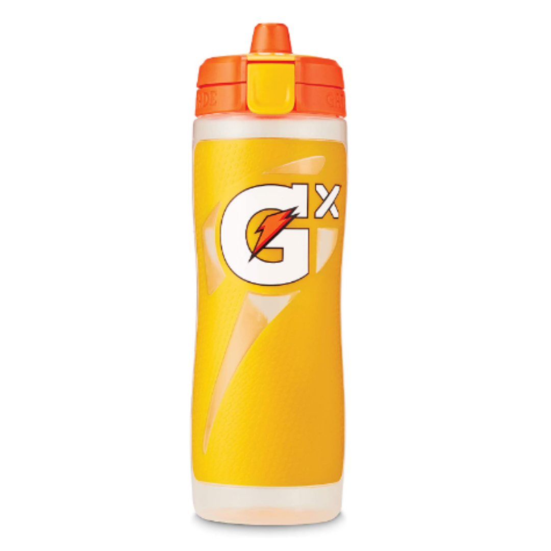 Gatorade Gx Hydration System, Non-Slip Gx Squeeze Bottles, Yellow
