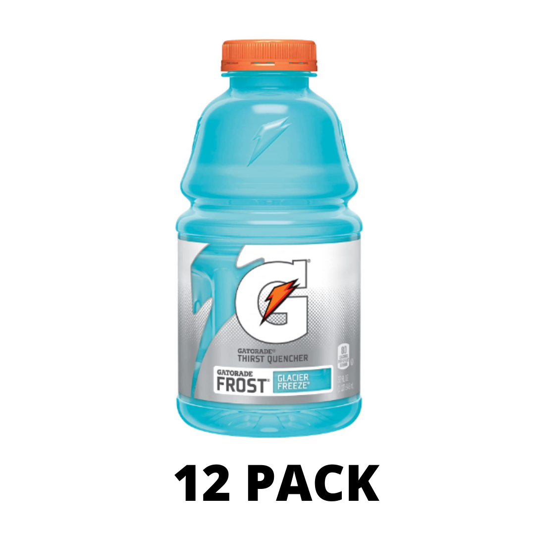 Gatorade Thirst Quencher, Glacier Freeze, 32 Ounce - Pack of 12