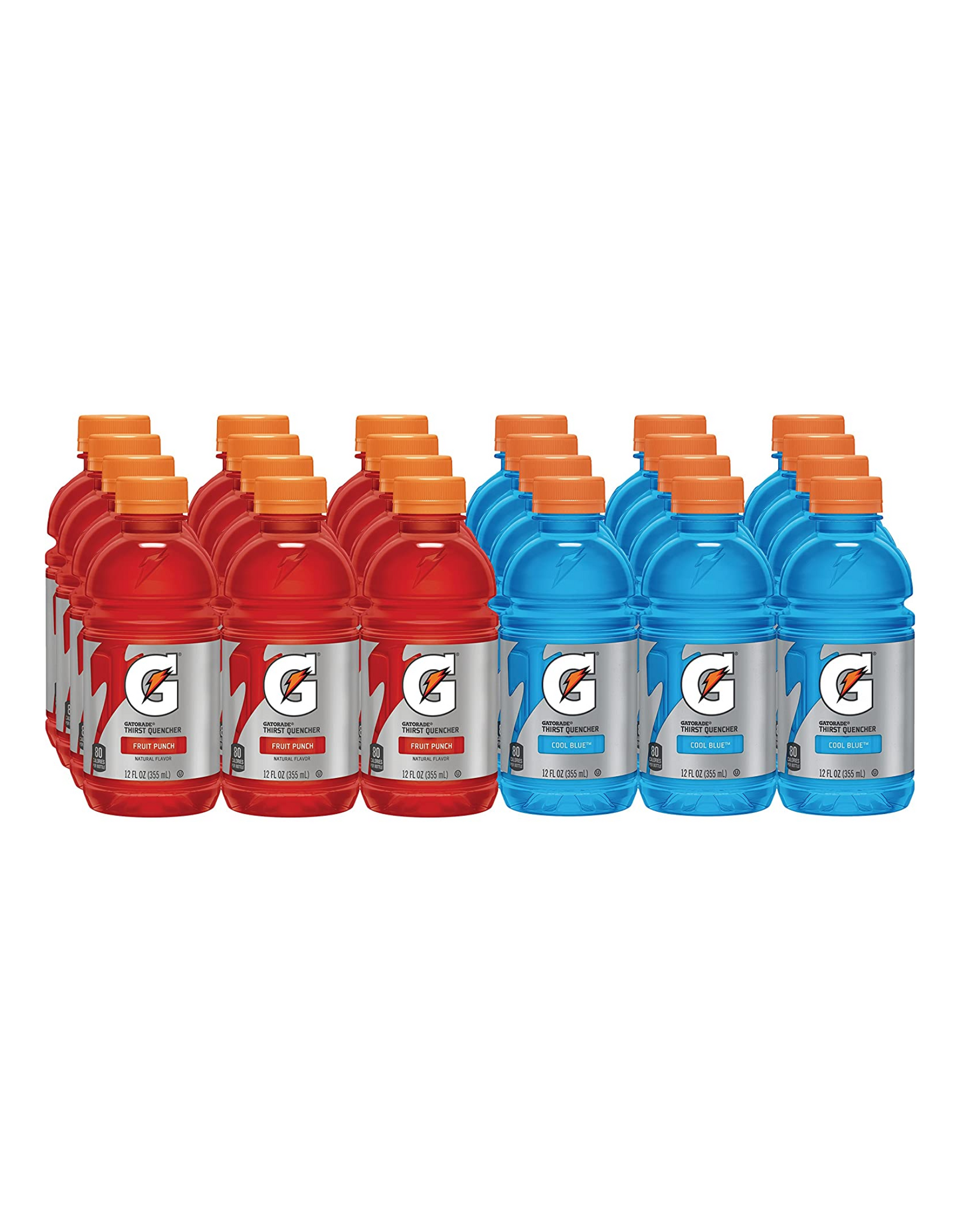 Gatorade Thirst Quencher, Fruit Punch and Cool Blue Variety Pack, 12 Ounce - Pack of 24