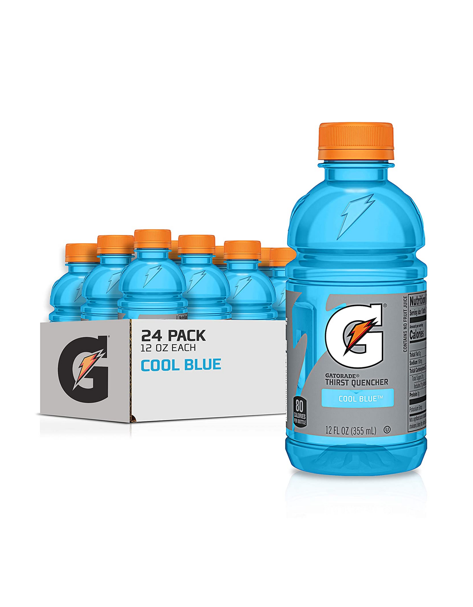 Gatorade Thirst Quencher, Cool Blue, 12 FL OZ (Pack of 24)