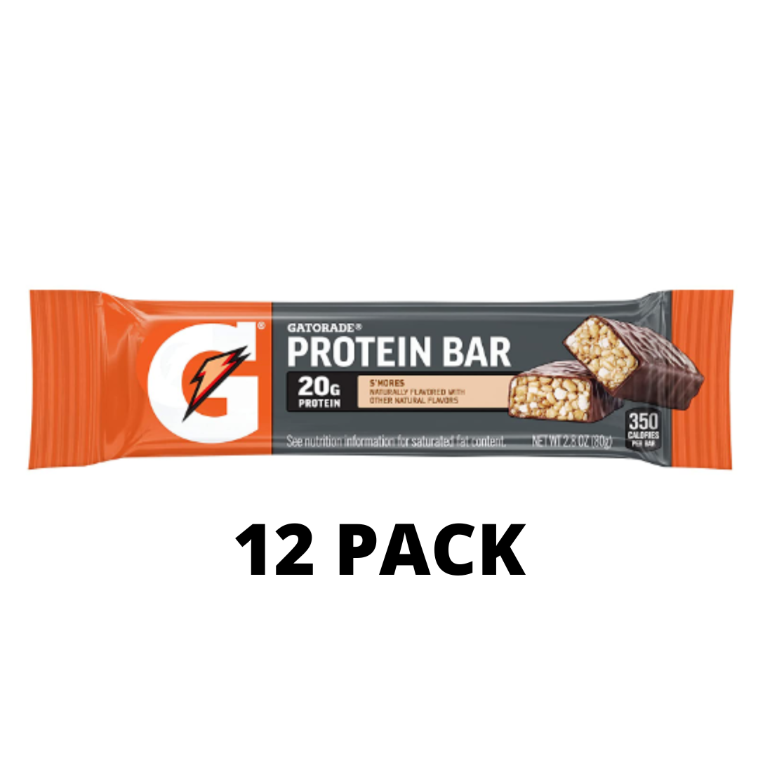 Gatorade Whey Protein Bars, S'mores,12 Count - Pack of 1