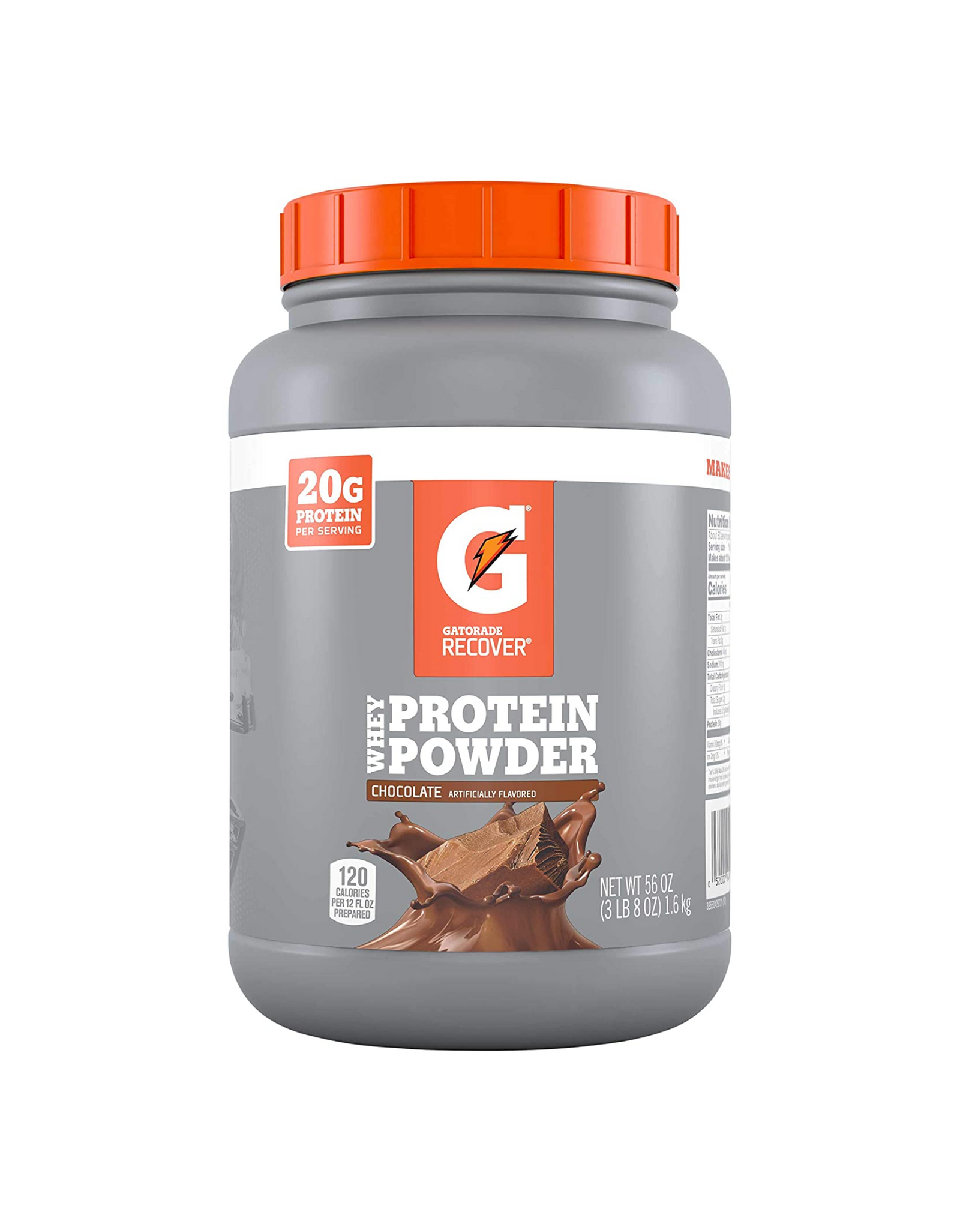 Gatorade Whey Protein Powder with 20g  of Protein, Chocolate, 50 Servings, 56 oz (Pack of 1)