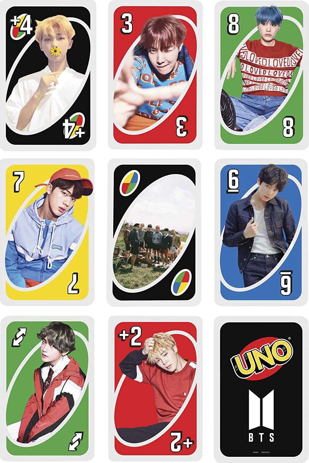 Giant UNO BTS Card Game - with 108 Cards Based on BTS Global Superstars