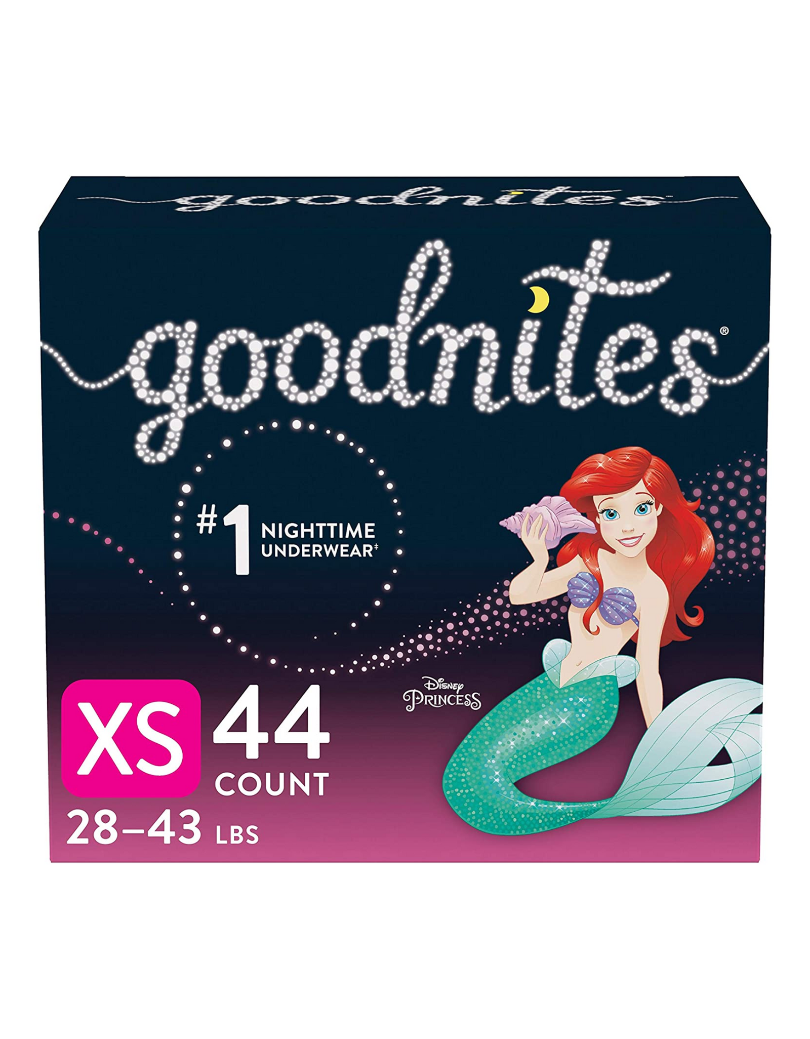 Goodnites Nighttime Bedwetting Underwear For Girls, X-Small, 44 Ct, 28-43 lb.