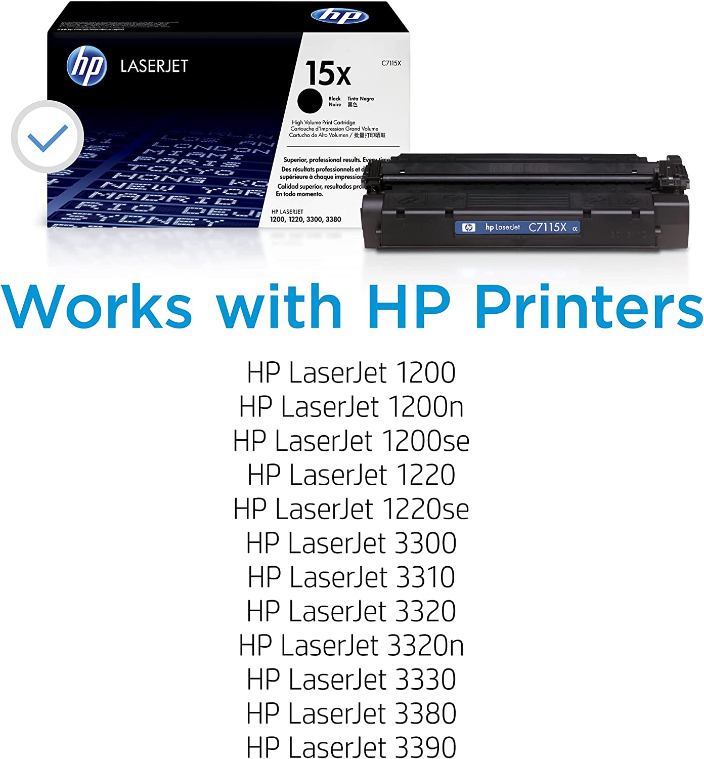 HP 15X C7115X Black High Yield Toner Cartridge