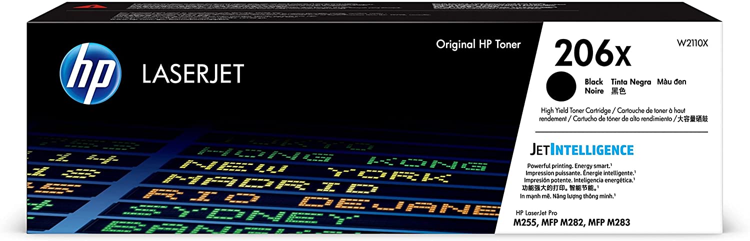 HP 206X W2110X Black High Yield Toner Cartridge